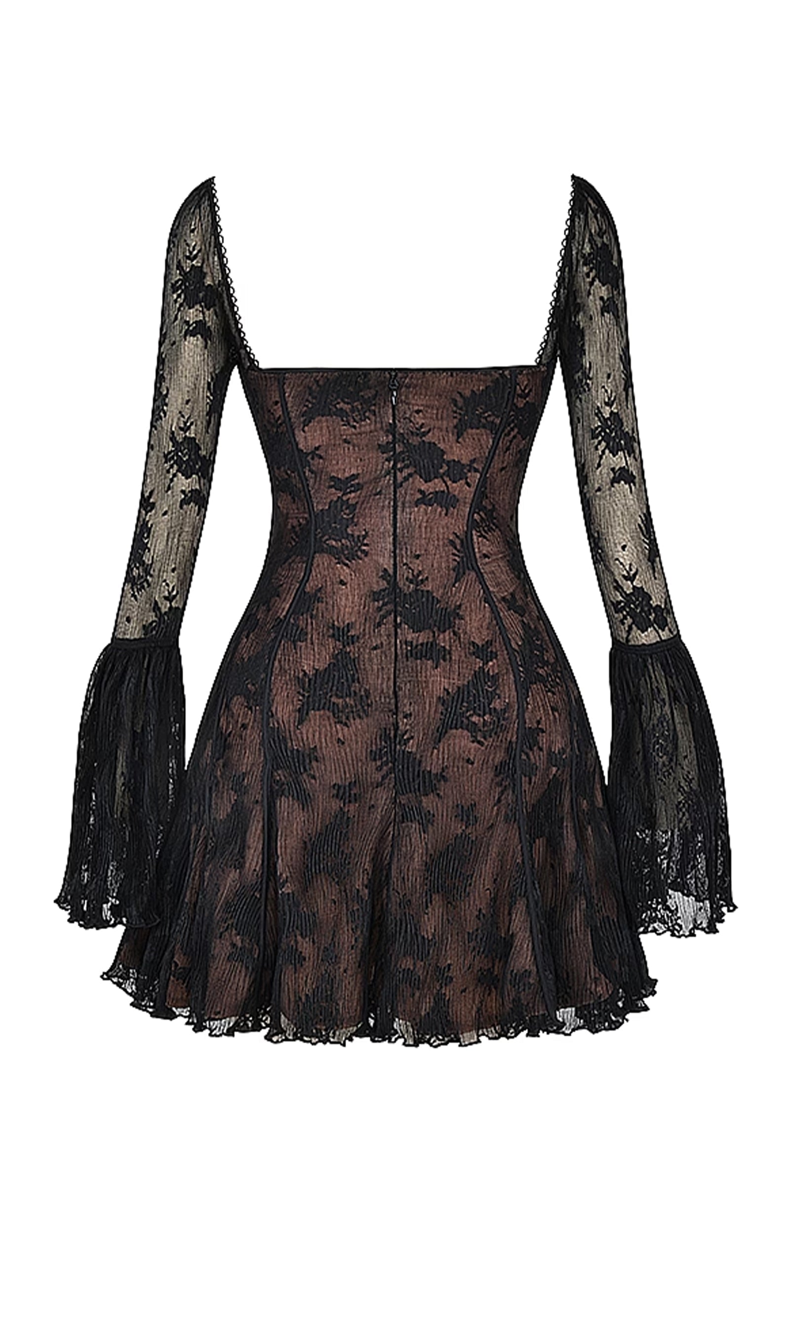 Kavita Black Lace Mini Dress 