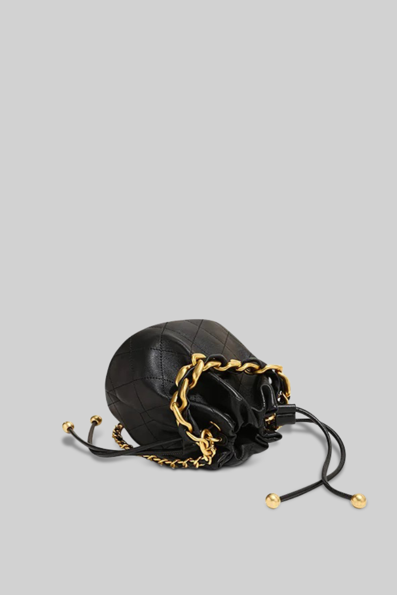 Elegant Chain Handbag - Gold and Black