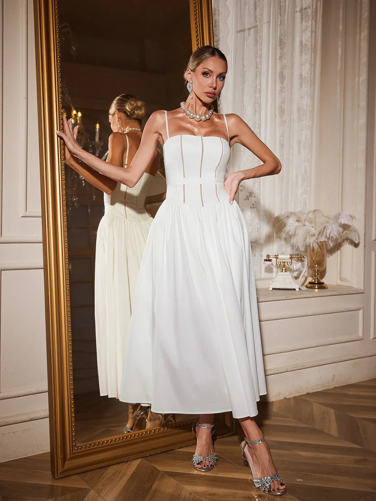 Amelie Korseli Flare Midi Elbise