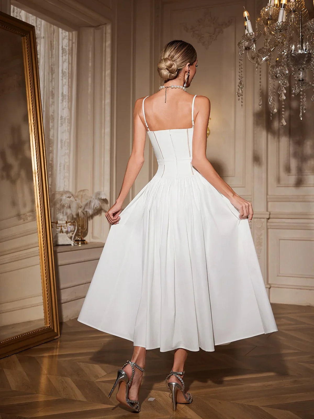 Amelie Korseli Flare Midi Elbise