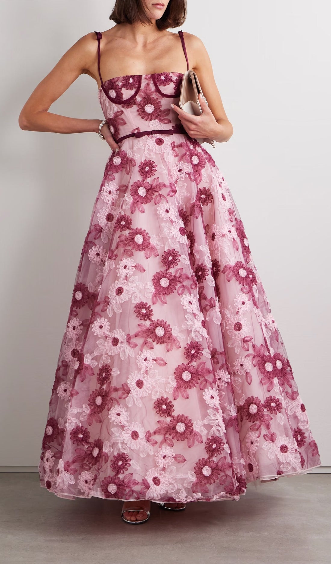 Maxikleid mit Blumenband