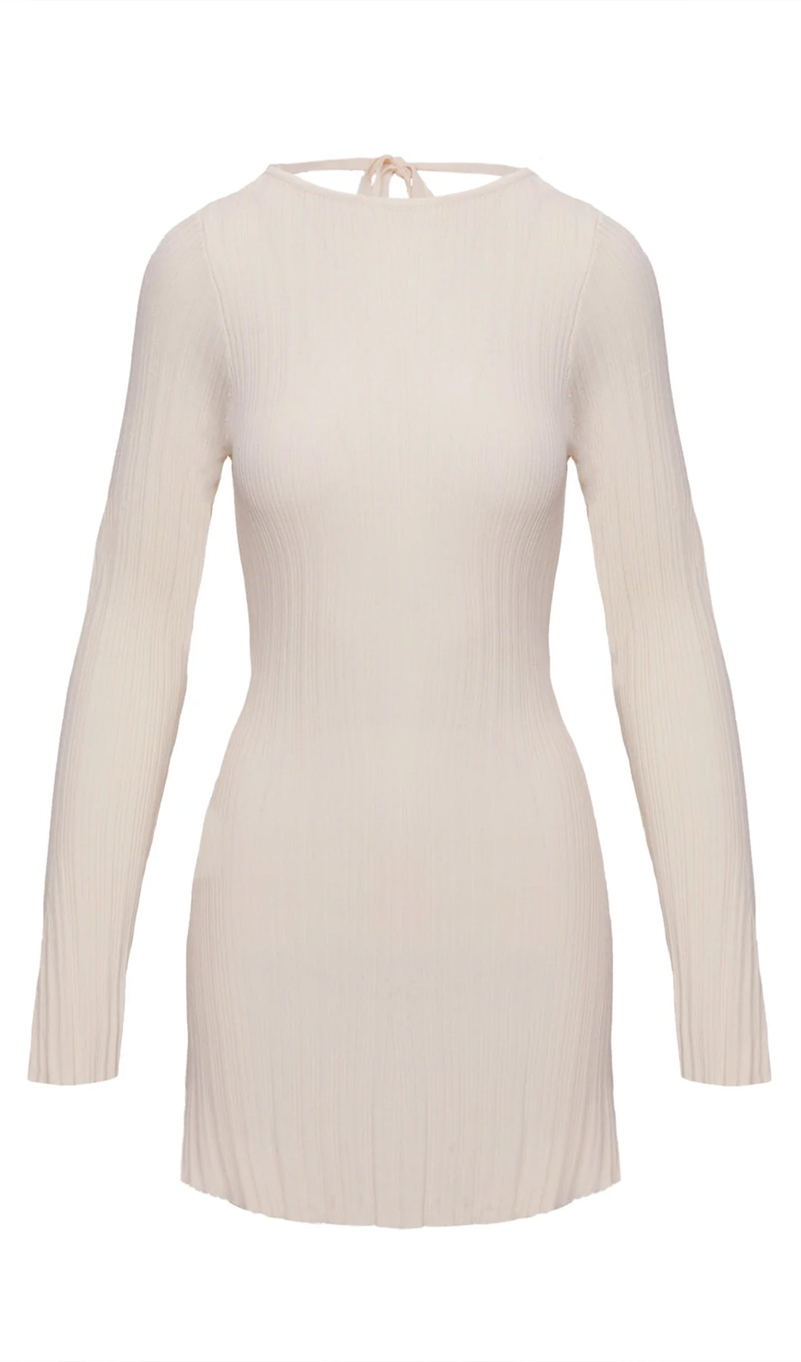 Mike Langarm-Minikleid Creme 