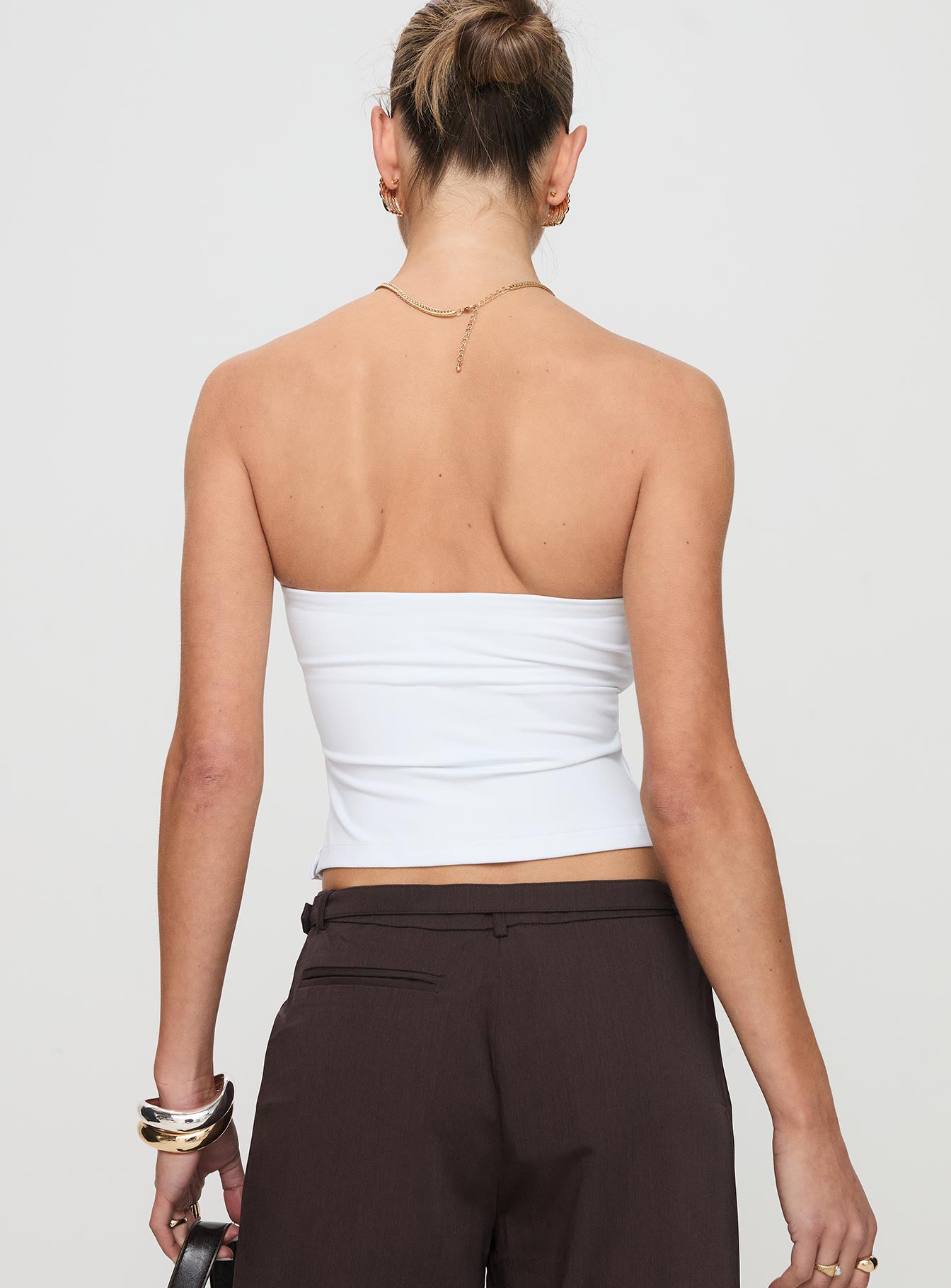 Aurorah Strapless Beyaz Üst