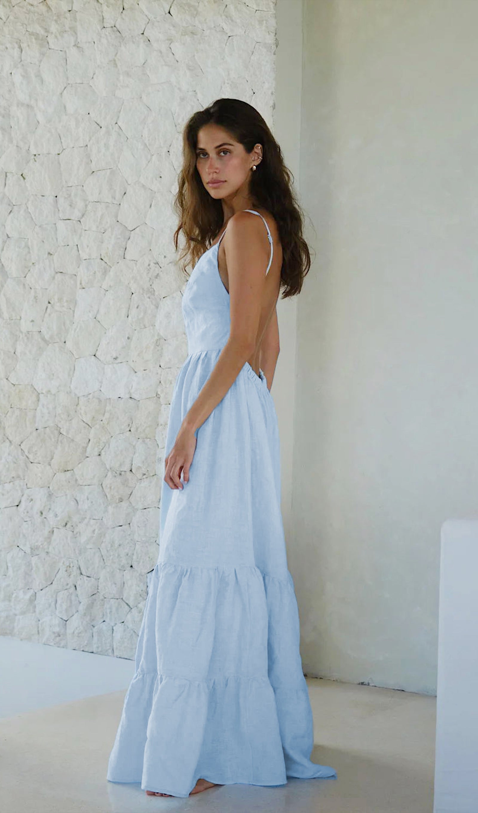 Oralie Uni Maxikleid