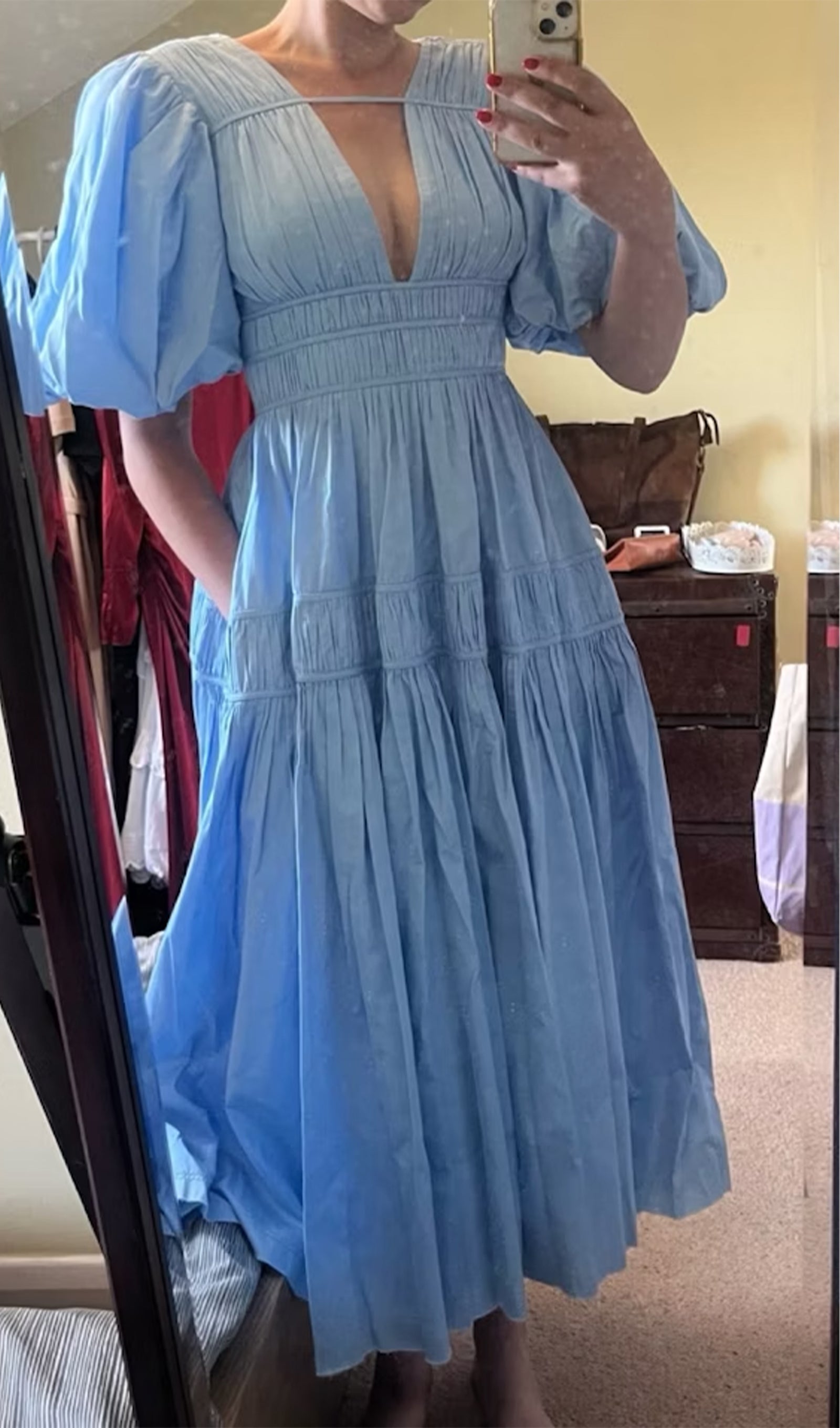 Fallingwater Ruffled Midi Dress