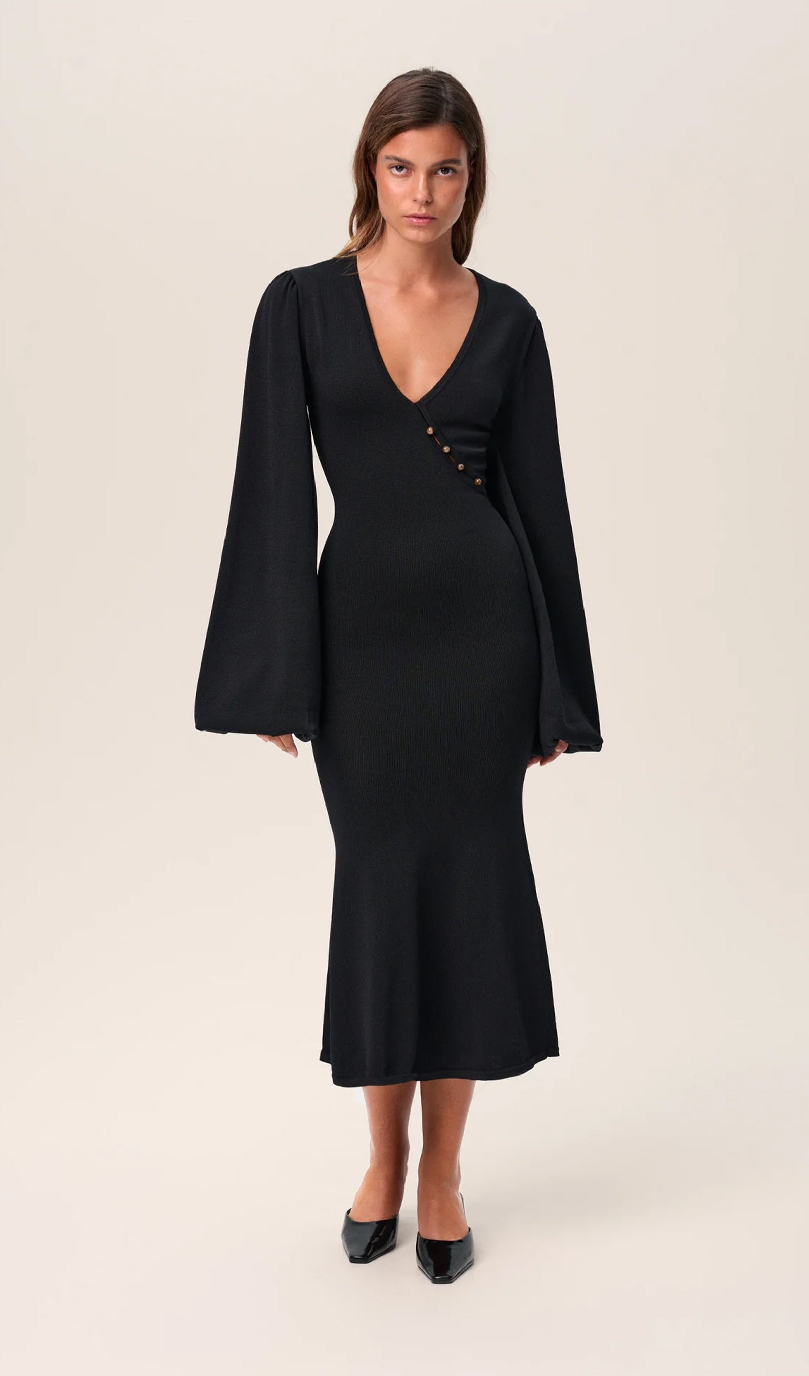 Hourglass Silhouette Midi Dress 