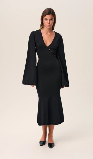 Hourglass Silhouette Midi Dress 