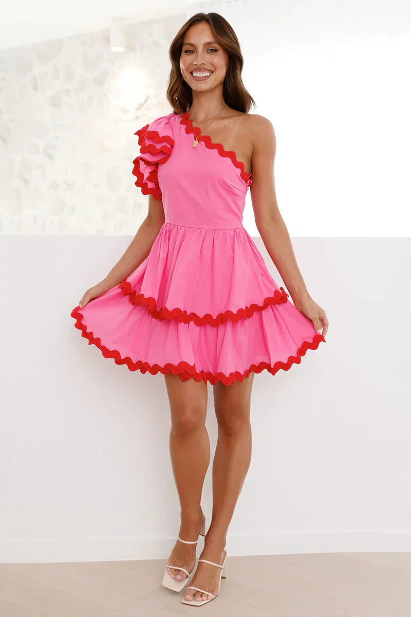 Daisuke Minikleid - Rosa/Rot