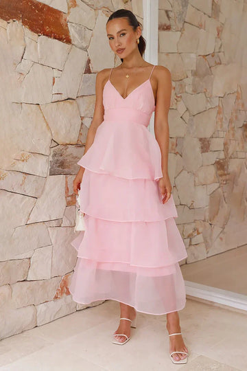 Shayla Maxi Elbise - Pembe