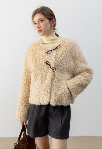 Faltbare Kunstpelzjacke für Damen