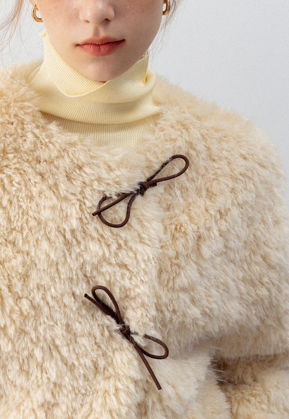 Faltbare Kunstpelzjacke für Damen