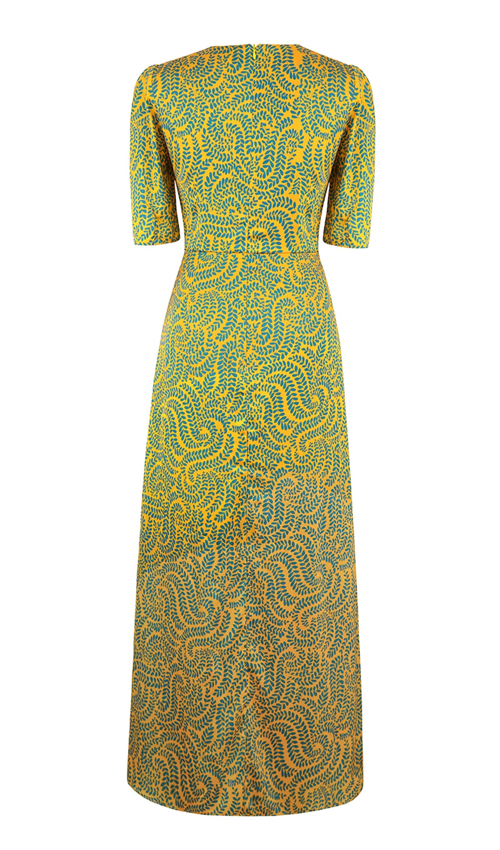 Floral Satin Unique Slim Fit Maxi Dress