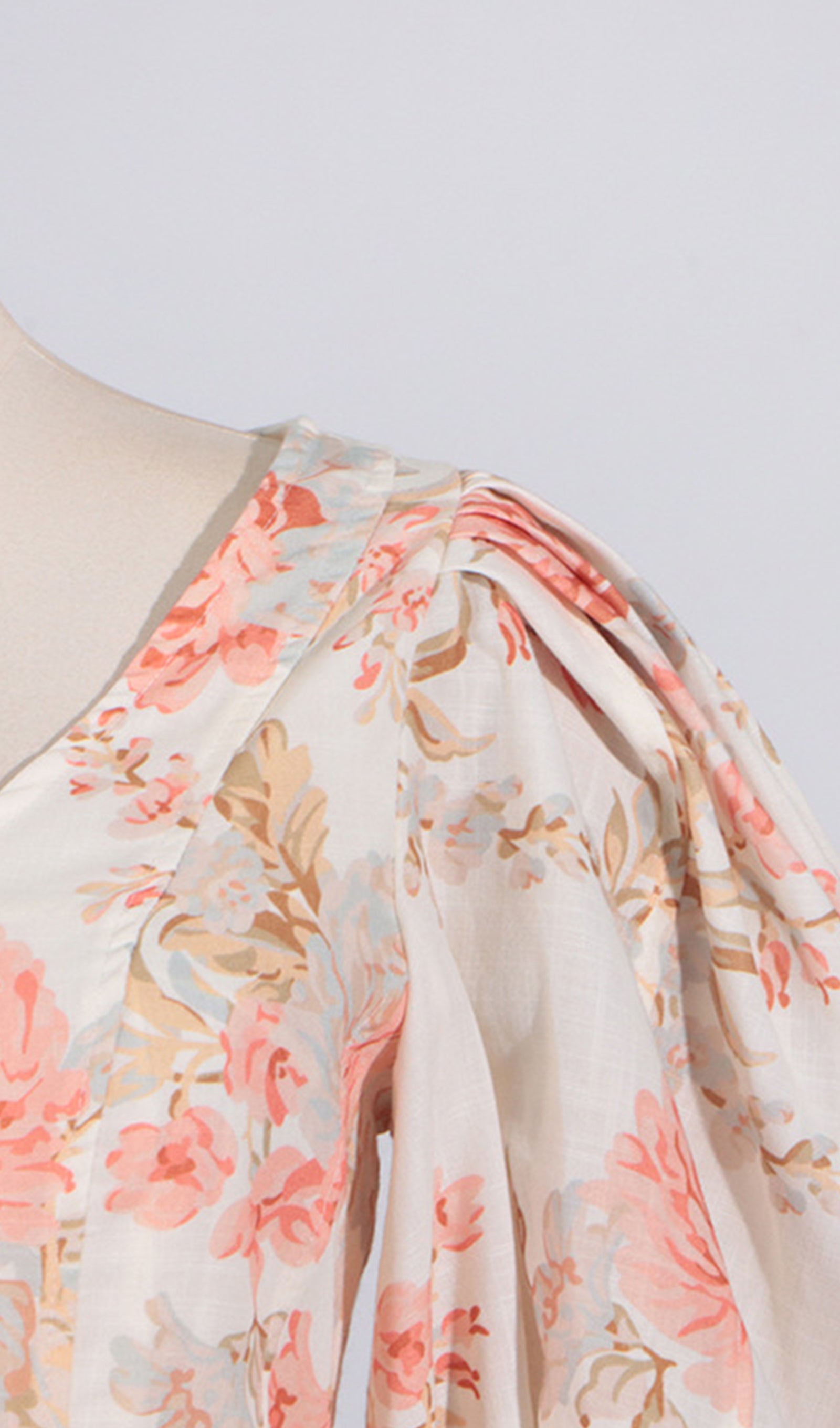 Puff Sleeve Mini Dress in Rose Pink