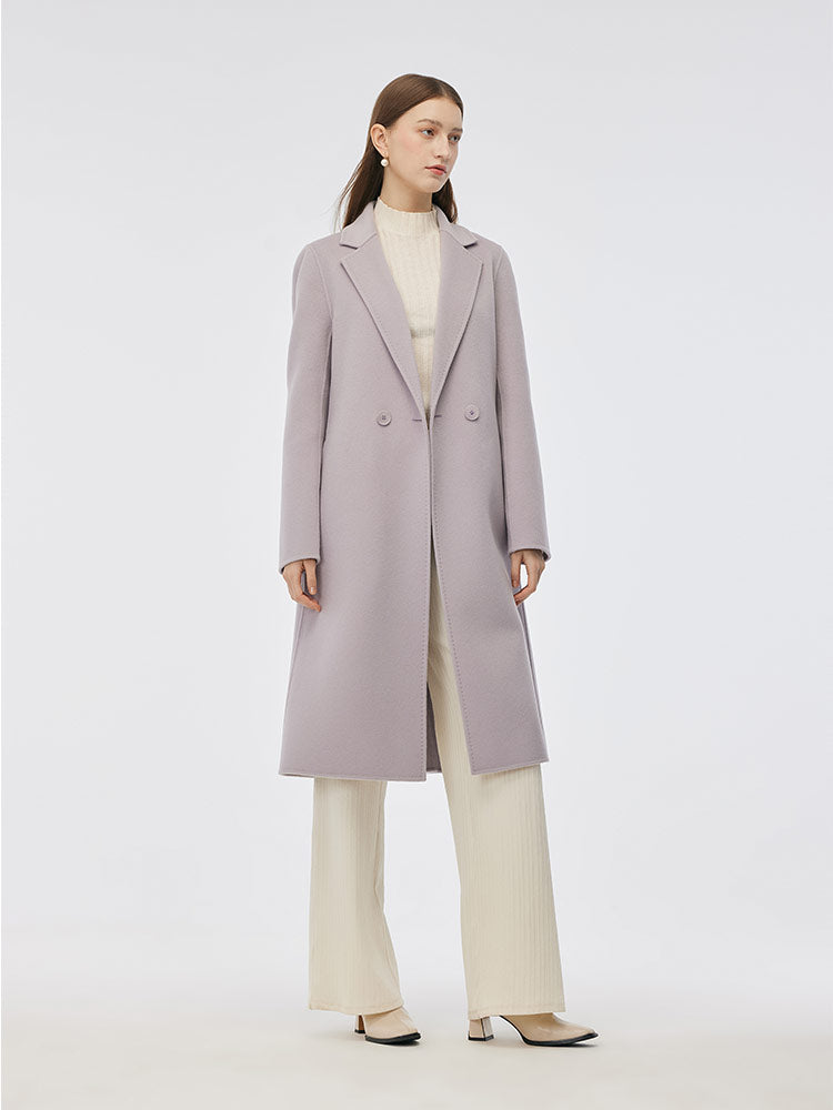 Double-Sided Back Slit Women's Coat 