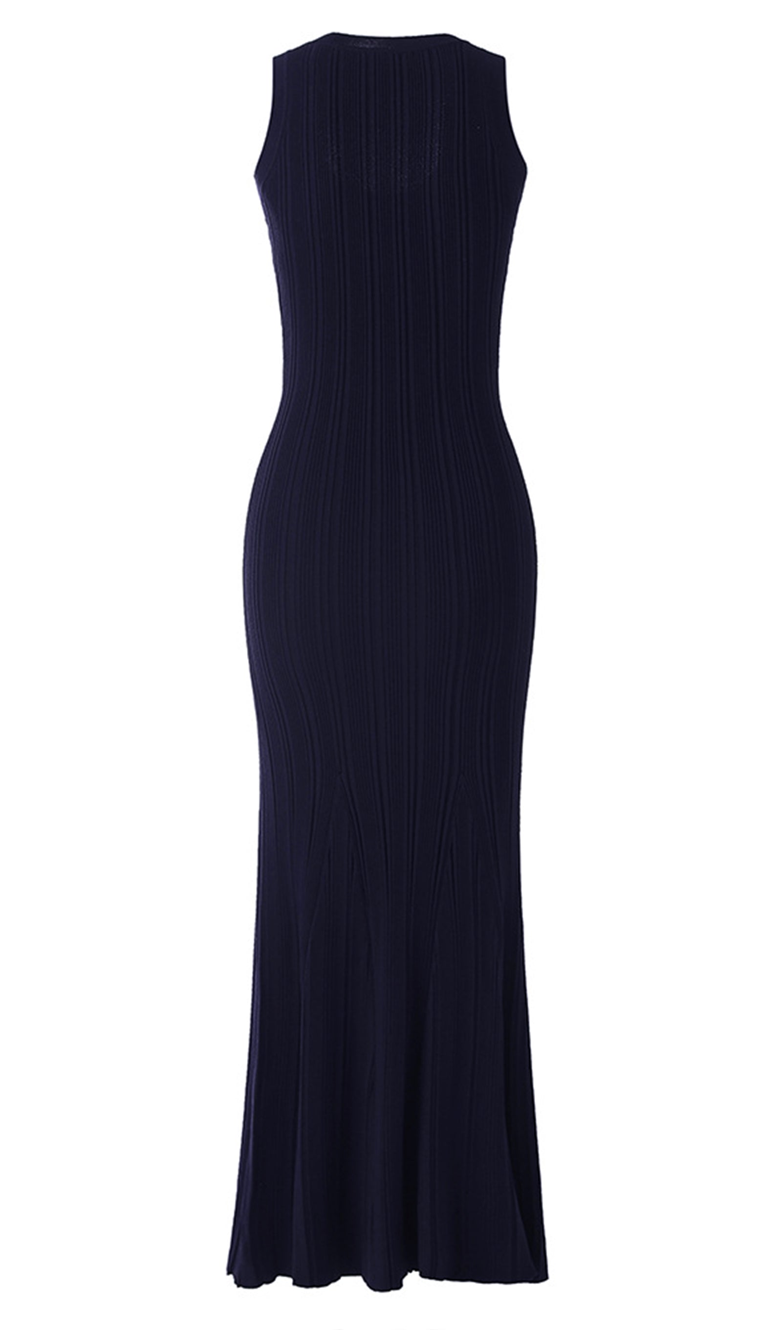Metallic Buttoned Knitted Midi Dress 