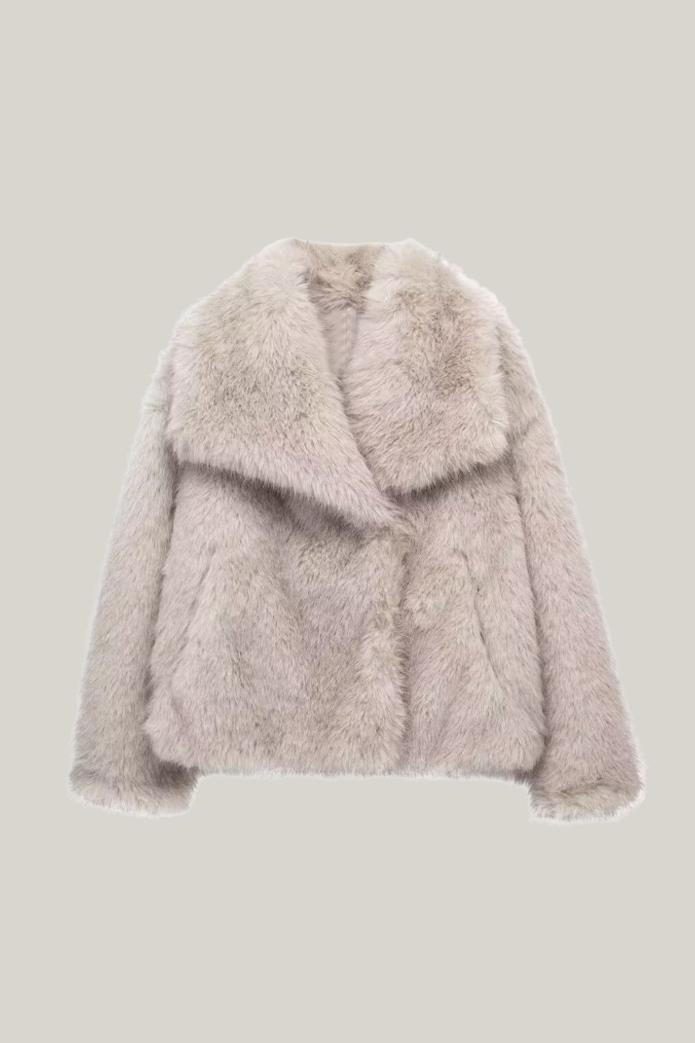 Large Collar Fur Jacket