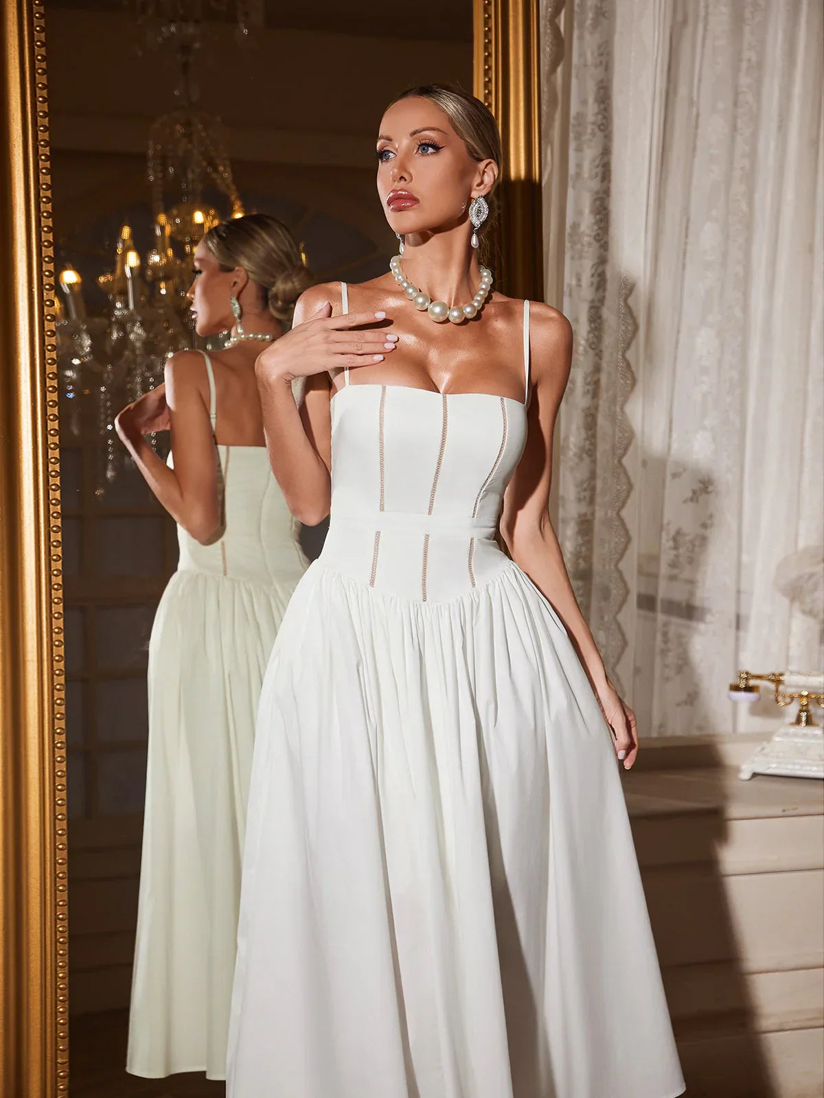 Amelie Korseli Flare Midi Elbise
