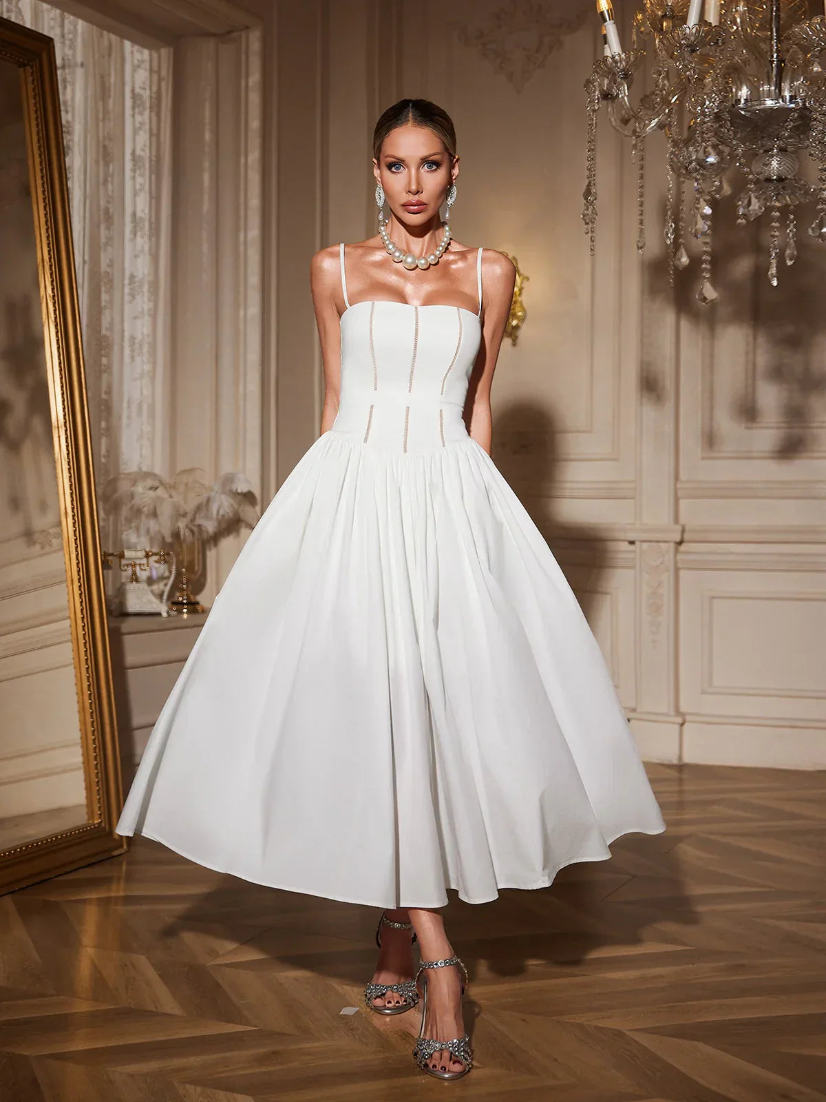 Amelie Korseli Flare Midi Elbise