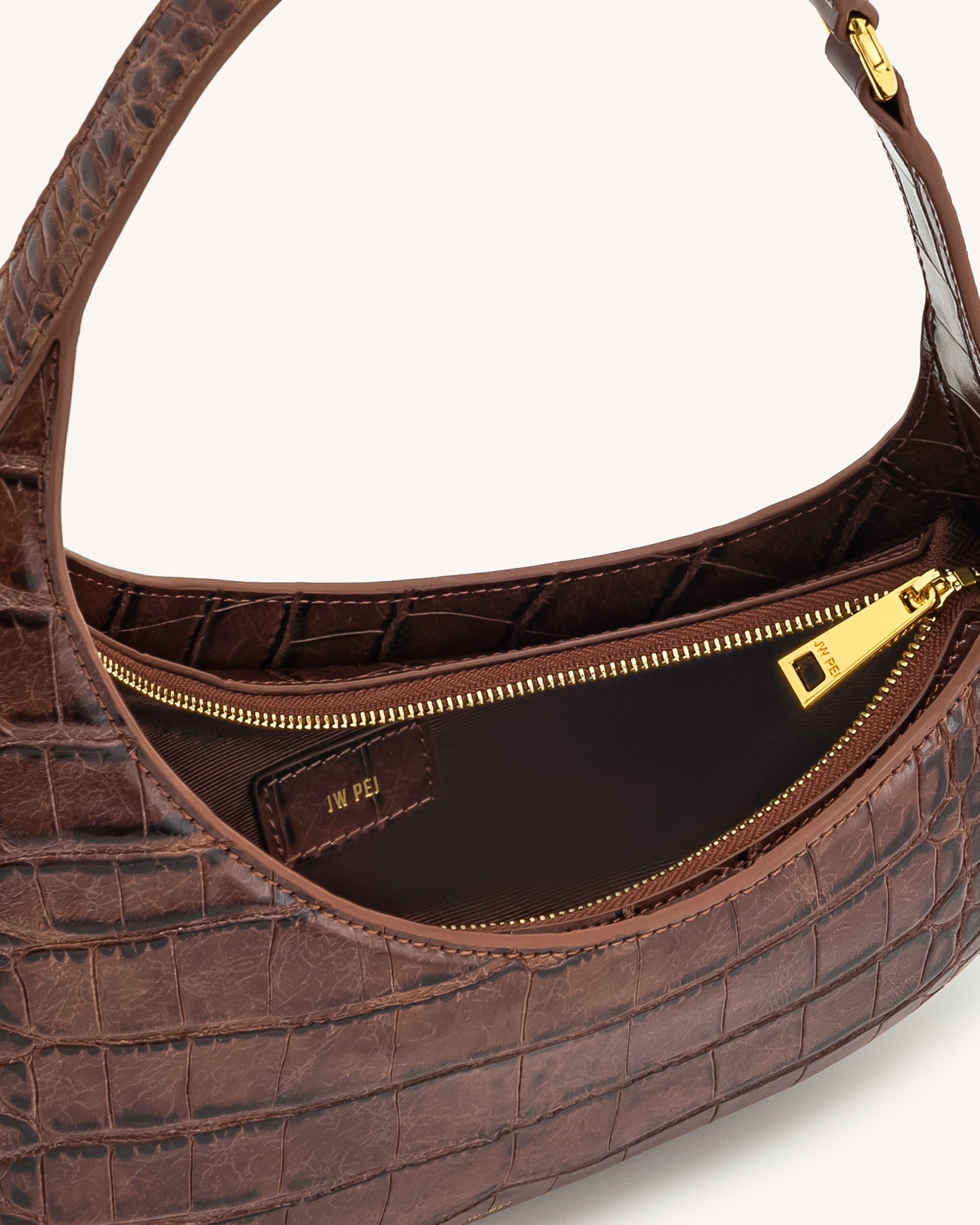 Harlee Shoulder Bag – Brown Croc
