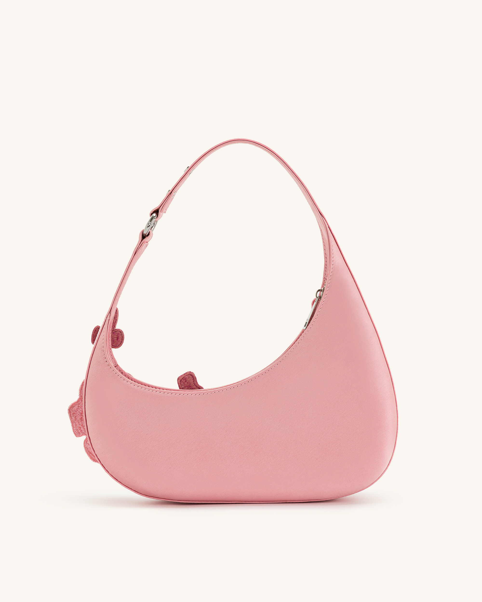 Harlee bestickte Schultertasche – Rosa
