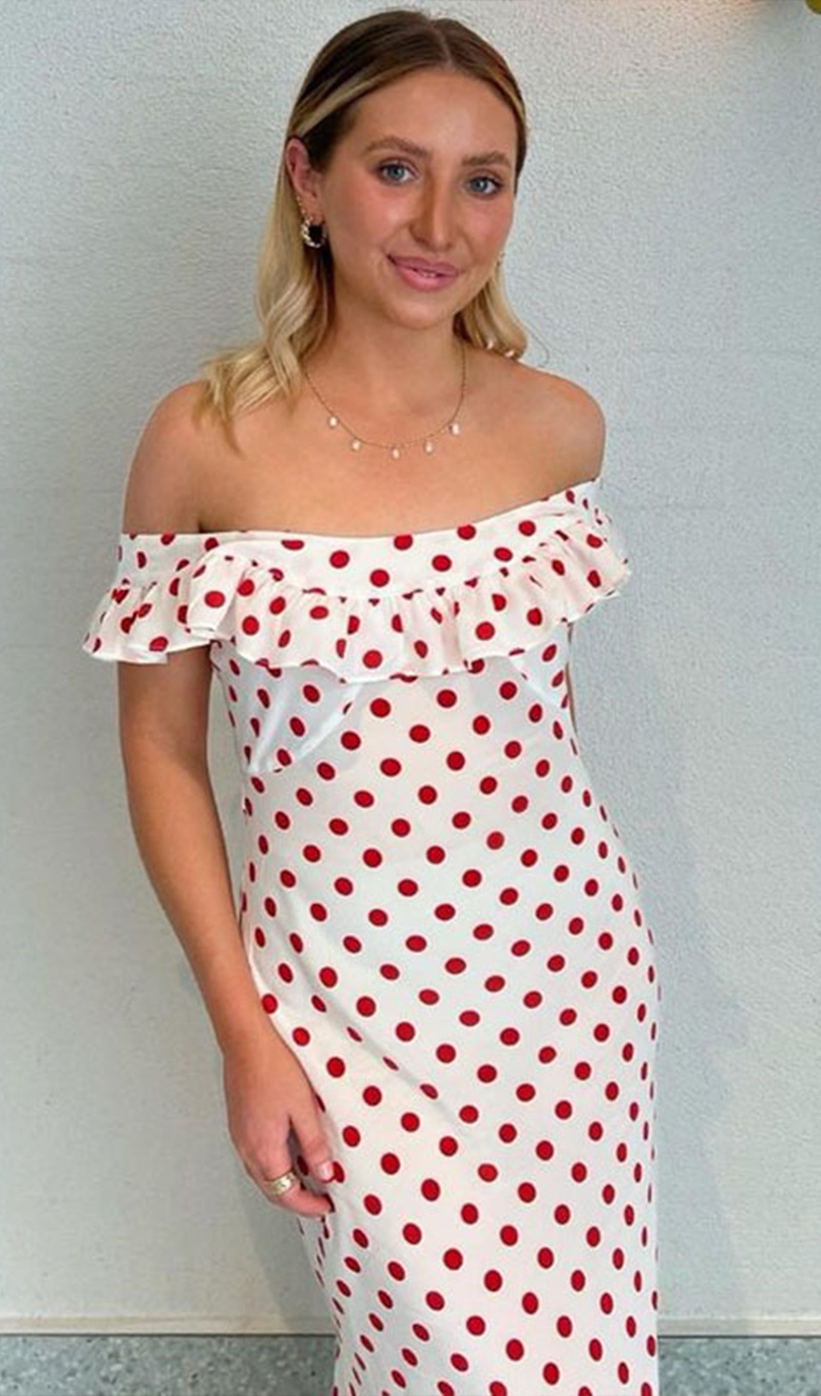 Gepunktetes Maxikleid 