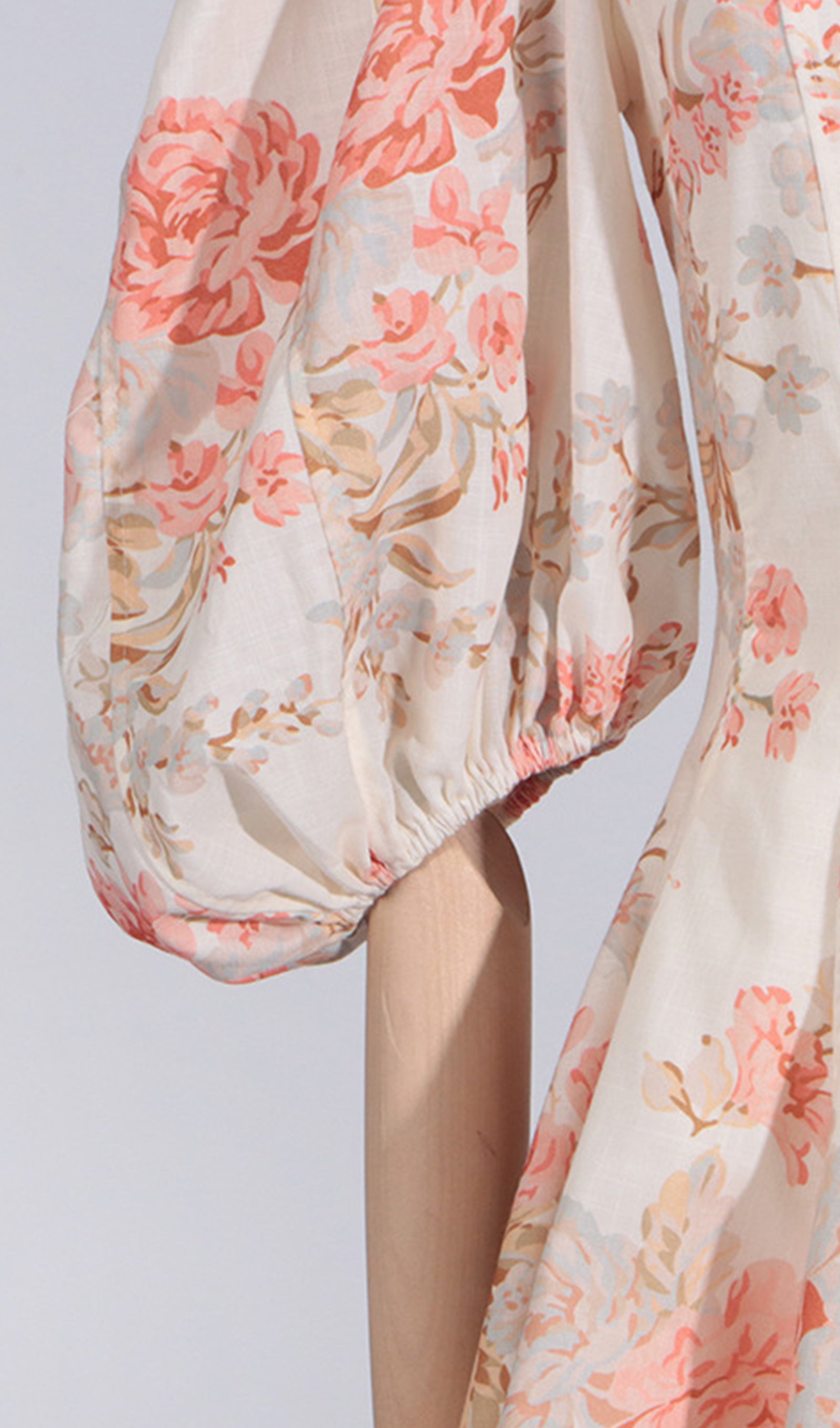 Puff Sleeve Mini Dress in Rose Pink