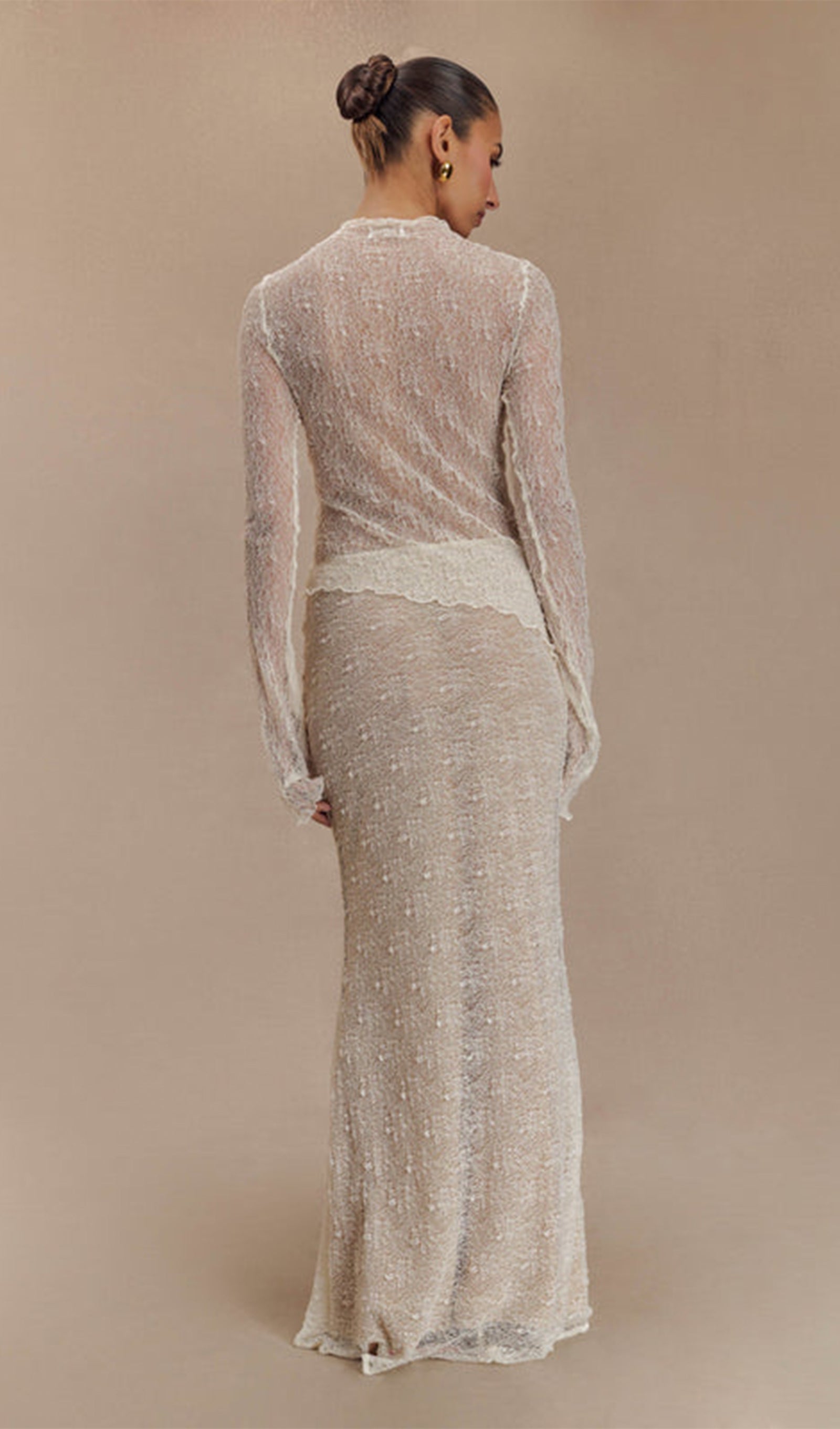 Transparent Lace Maxi Skirt