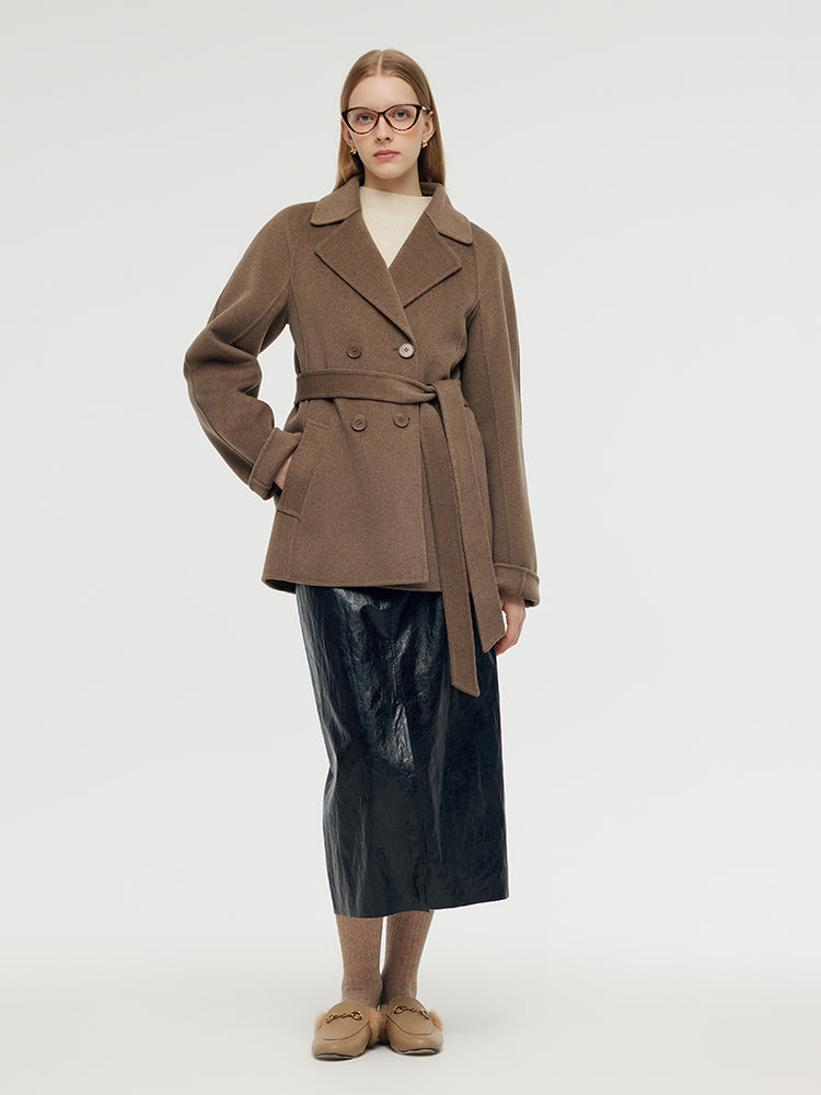 Wool Cashmere Women's Shawl Coat 