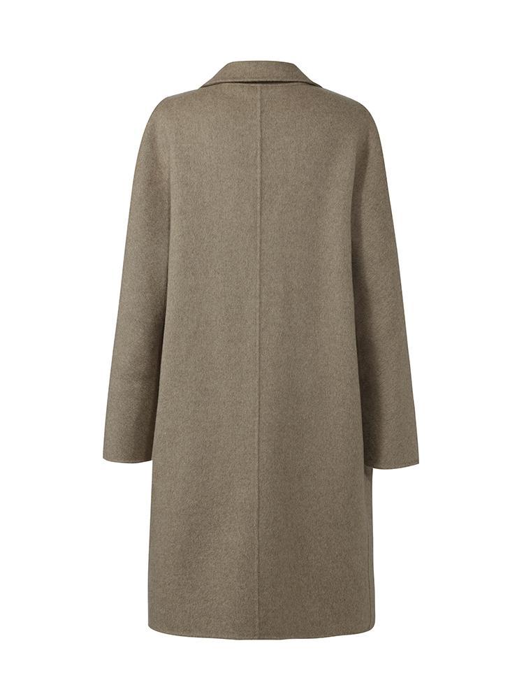 Brown Pure Cashmere Collar Women's Coat 