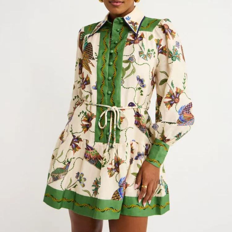 Eddy Çiçek Baskı Mini Elbise