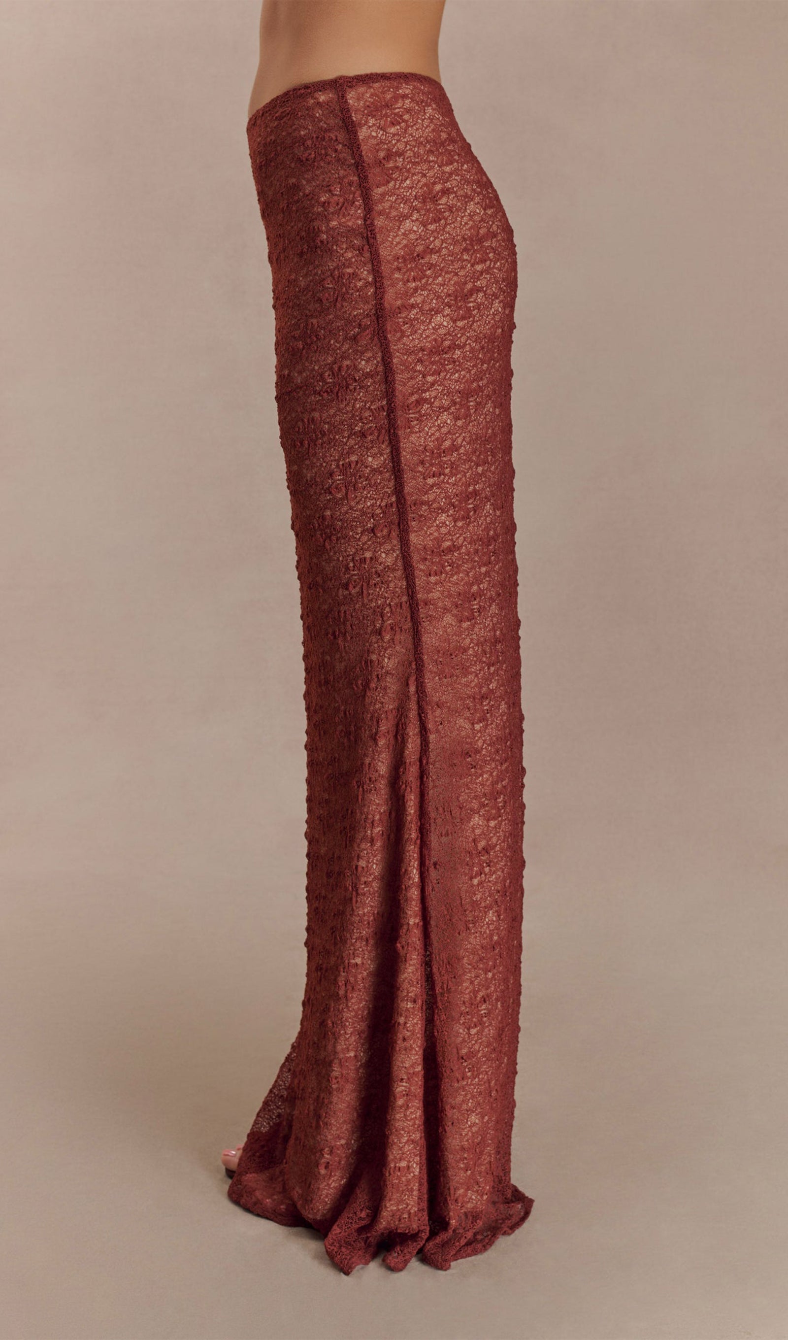 Transparent Lace Maxi Skirt