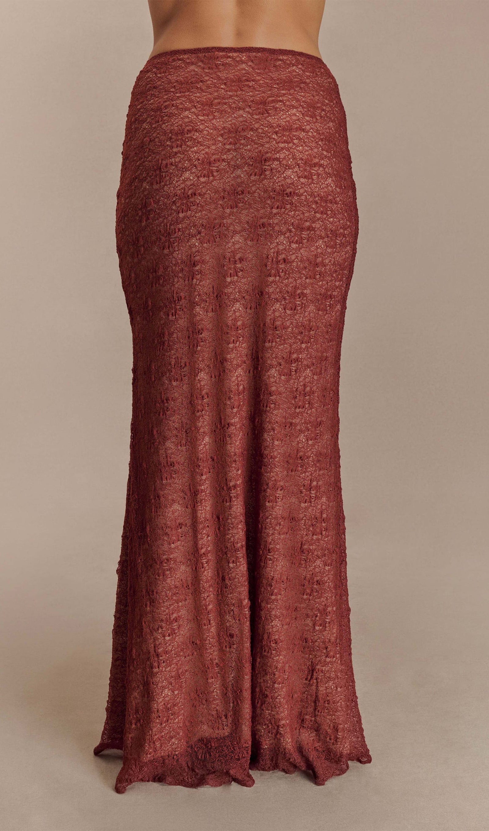 Transparent Lace Maxi Skirt