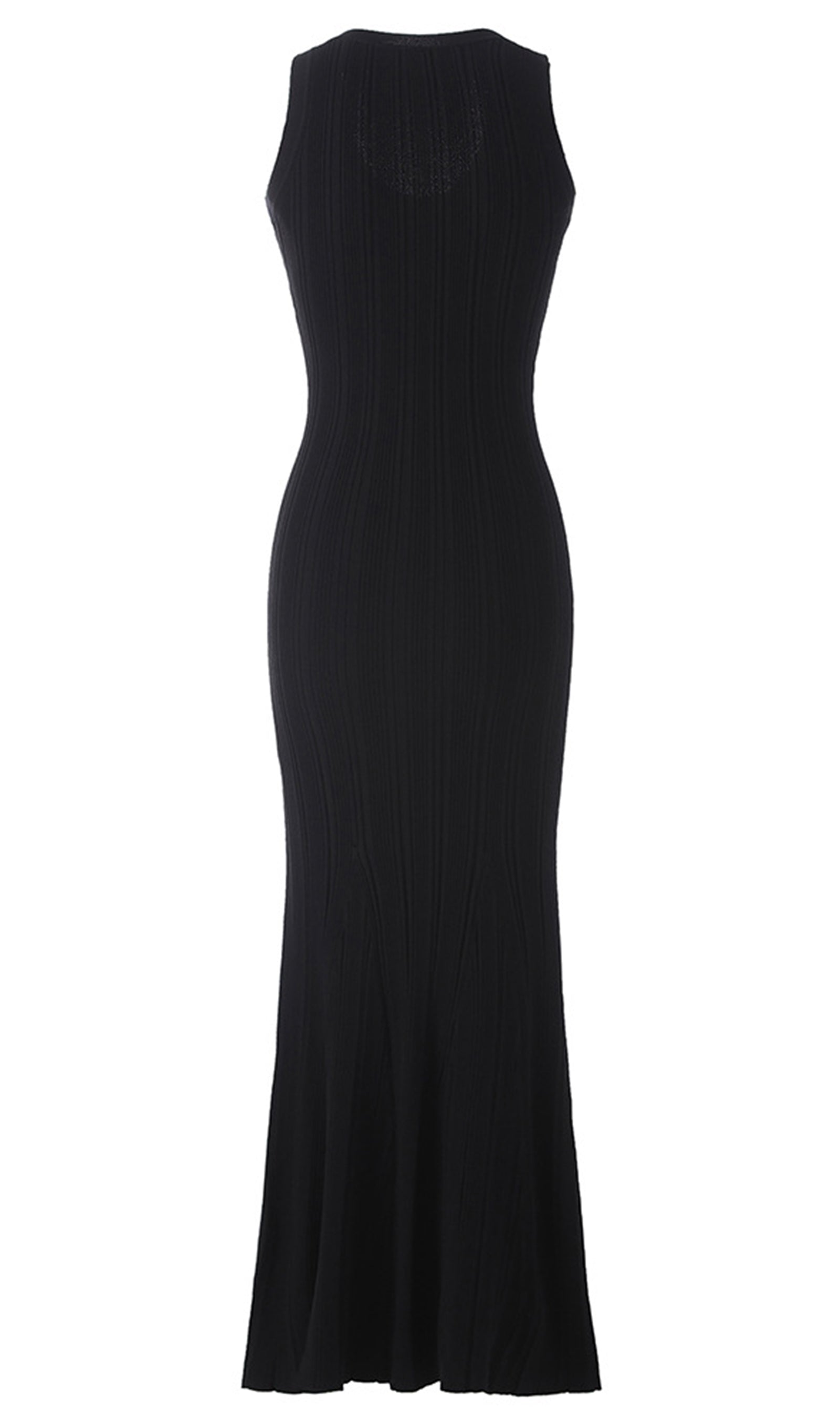 Metallic Buttoned Knitted Midi Dress 