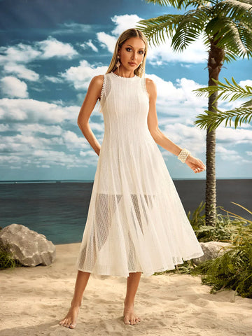 Eclat Nude Midi Elbise