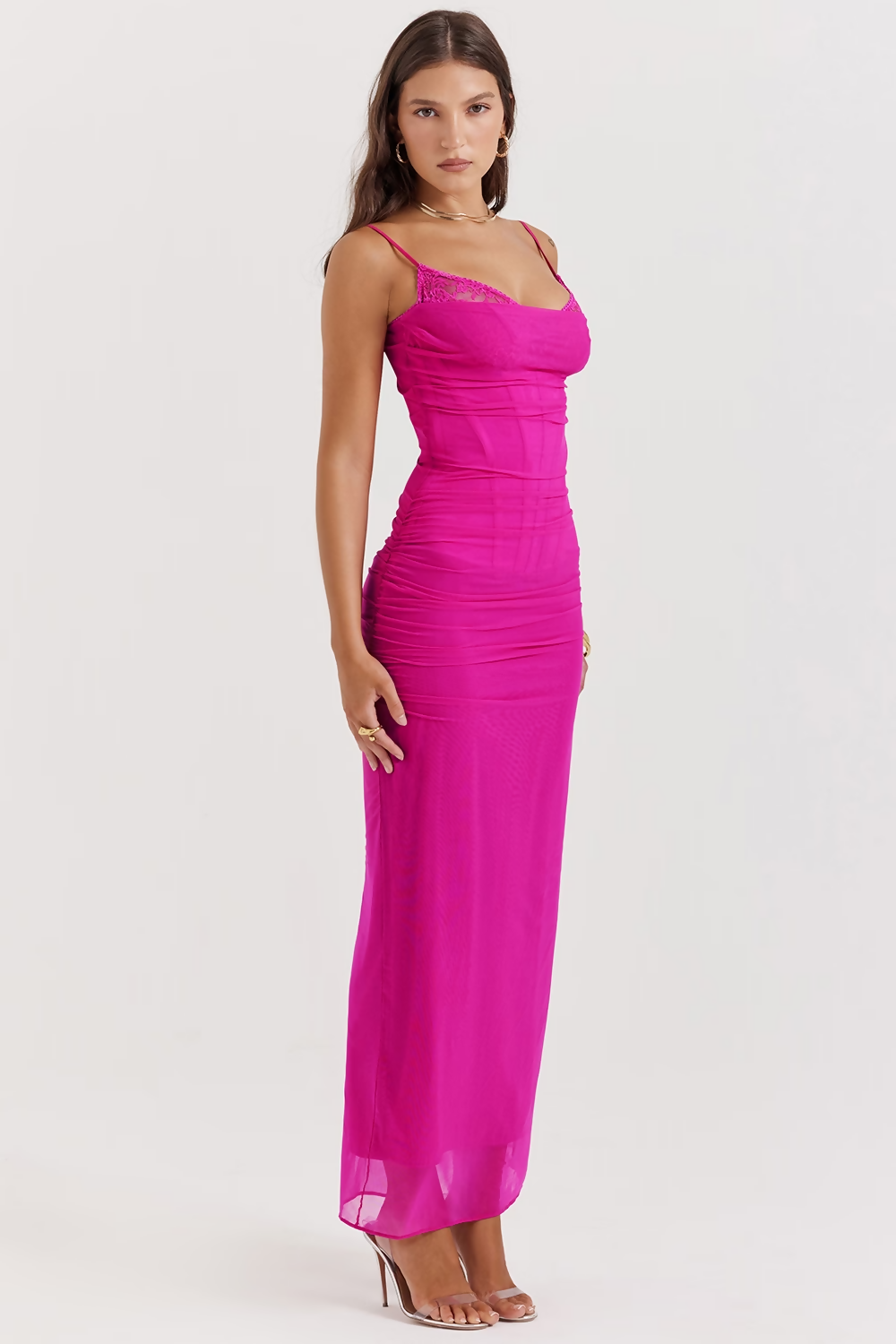 House of CB Oliviera Nalini Maxikleid Fuchsia