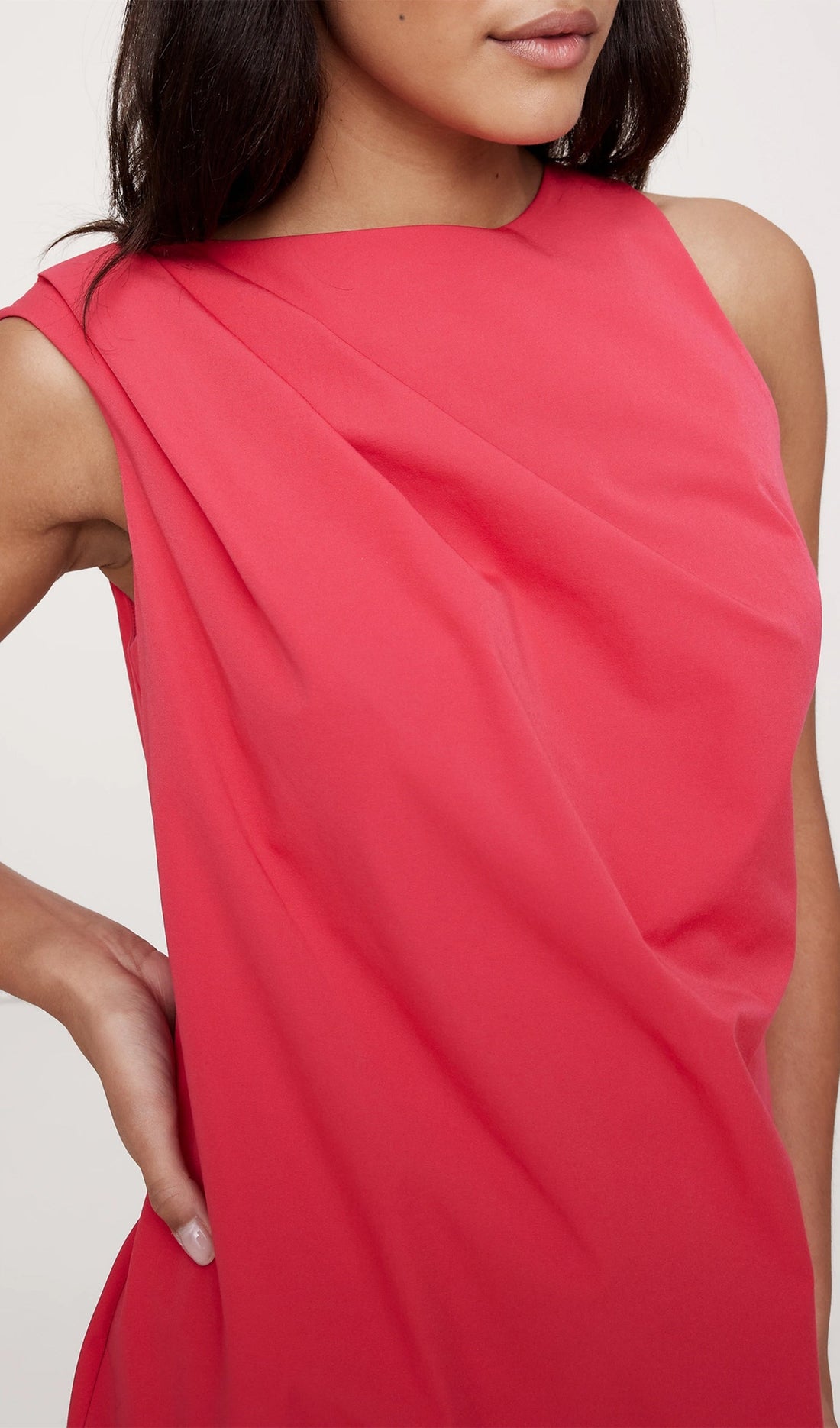 Stretchy, draped, shift-style mini dress 