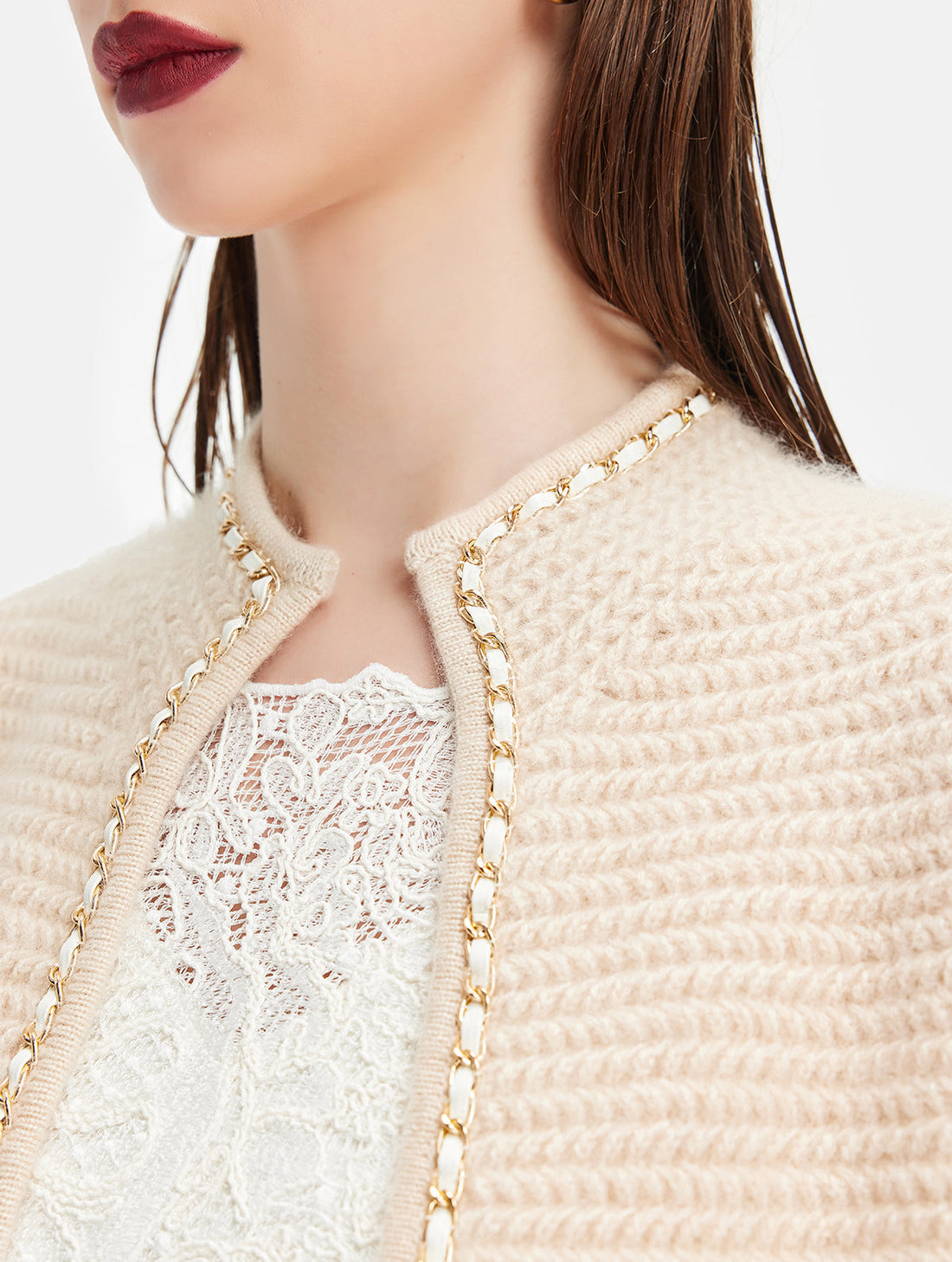 Handmade Crochet Jacket with Chain Stitch