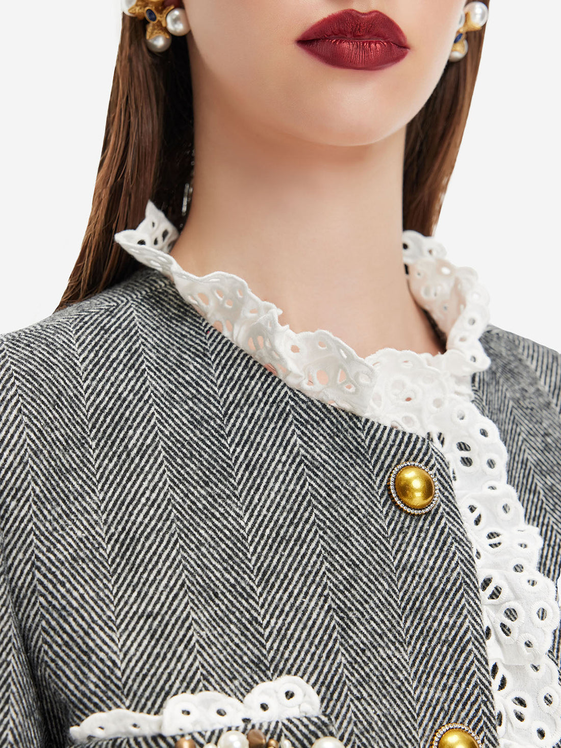 Regal Wool Lace Trim Jacket