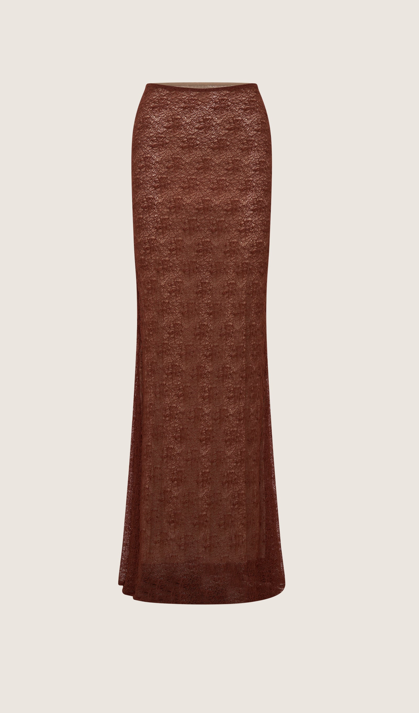 Transparent Lace Maxi Skirt