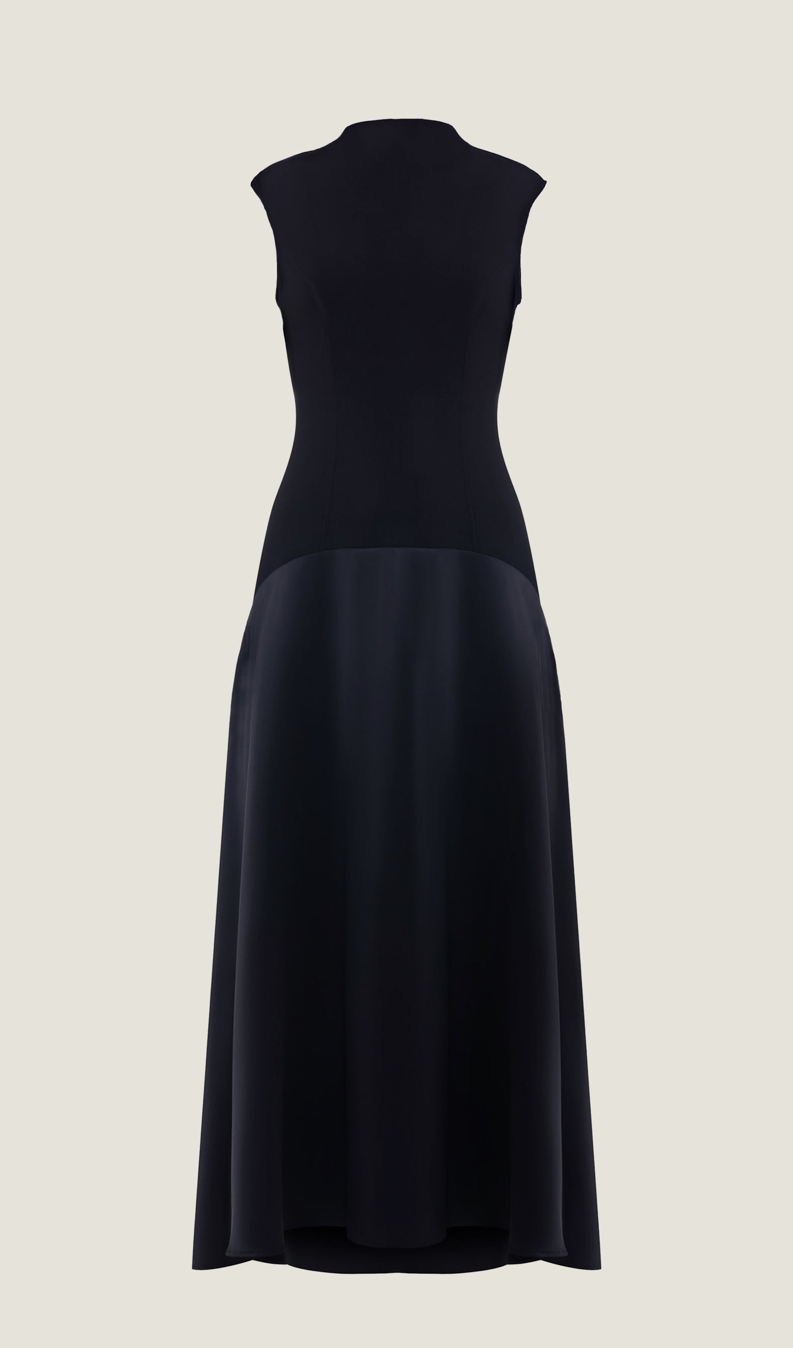 Knitted Satin Sleeveless Maxi Dress 