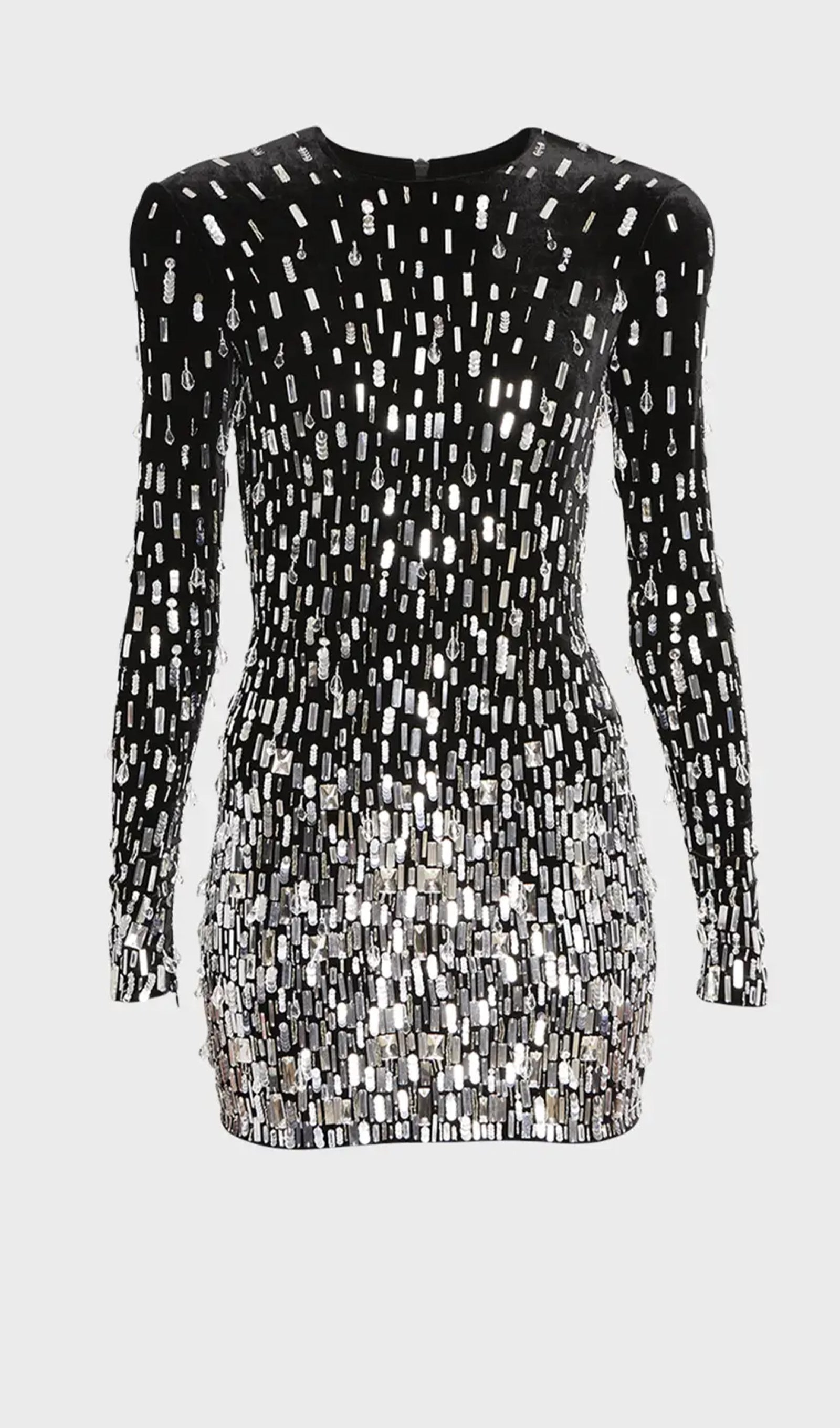 Trendiges Minikleid mit Farbverlauf und Kristallen 