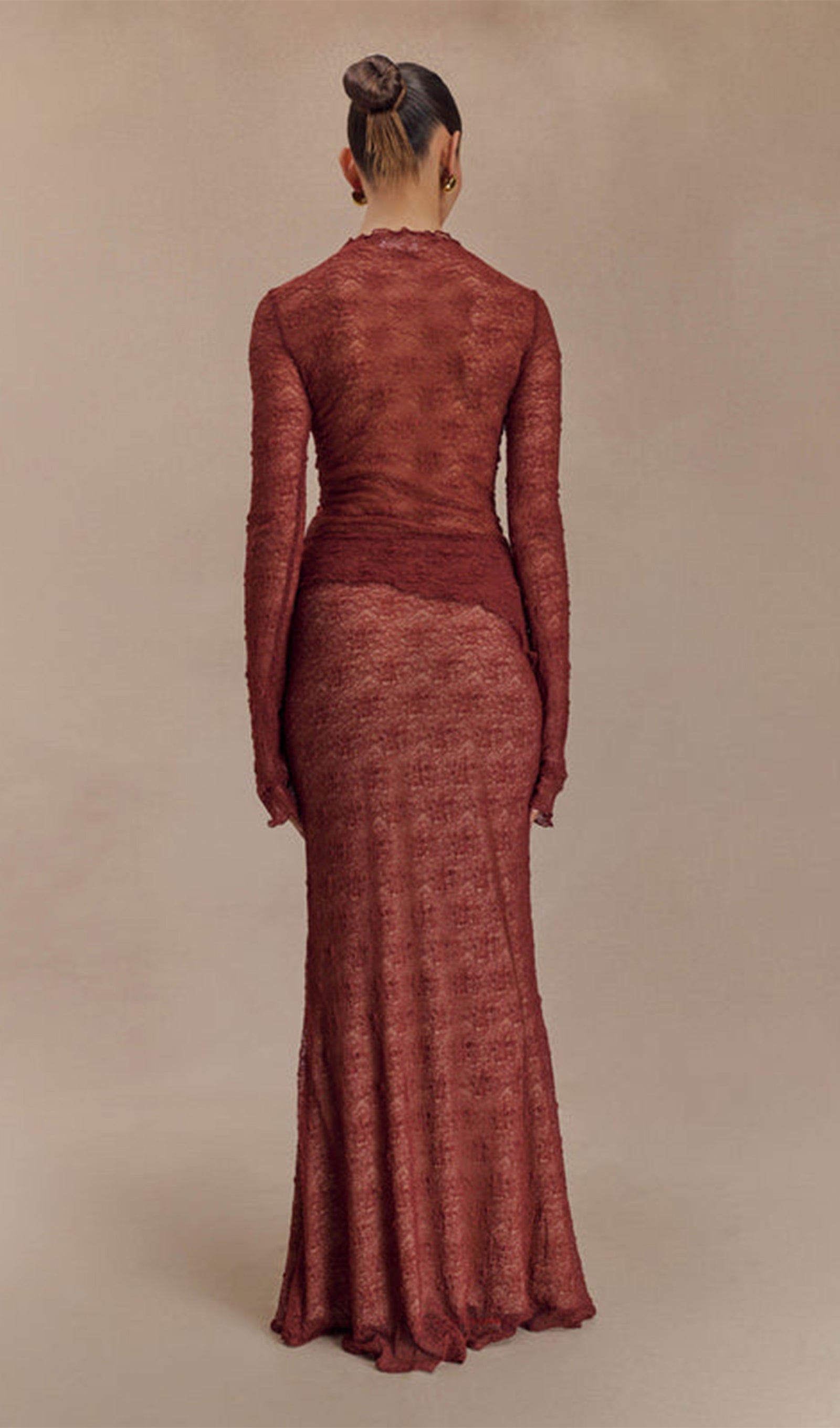 Transparent Lace Maxi Skirt