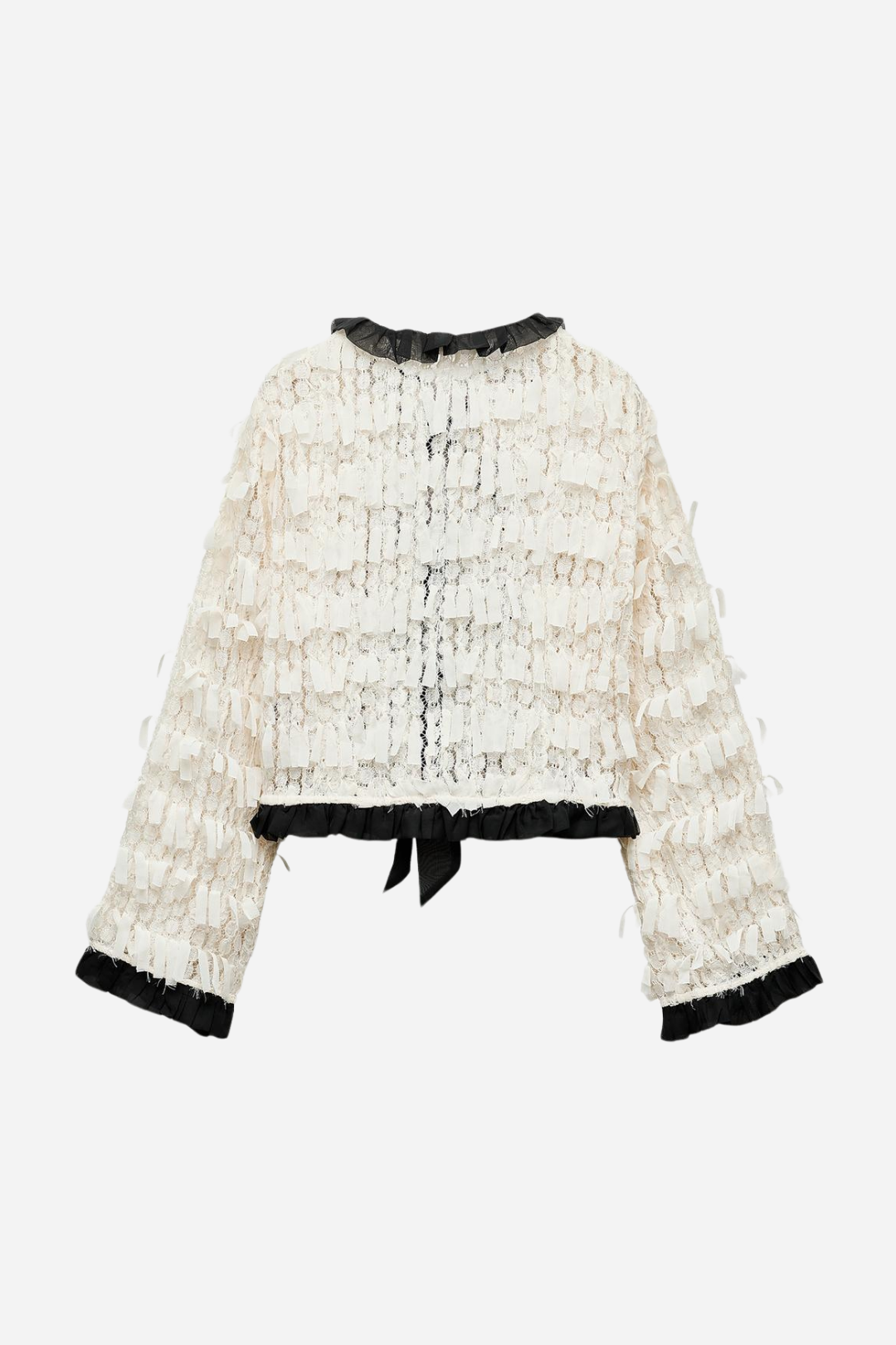 Front-Tie Tassel Cardigan