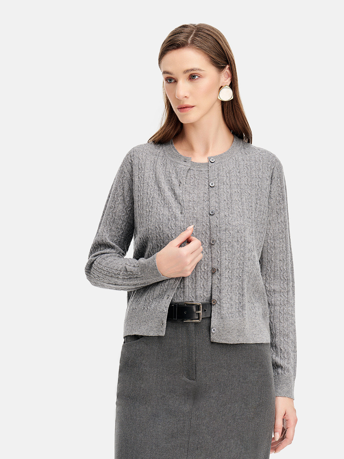 Feines Kaschmir-Cardigan-Set