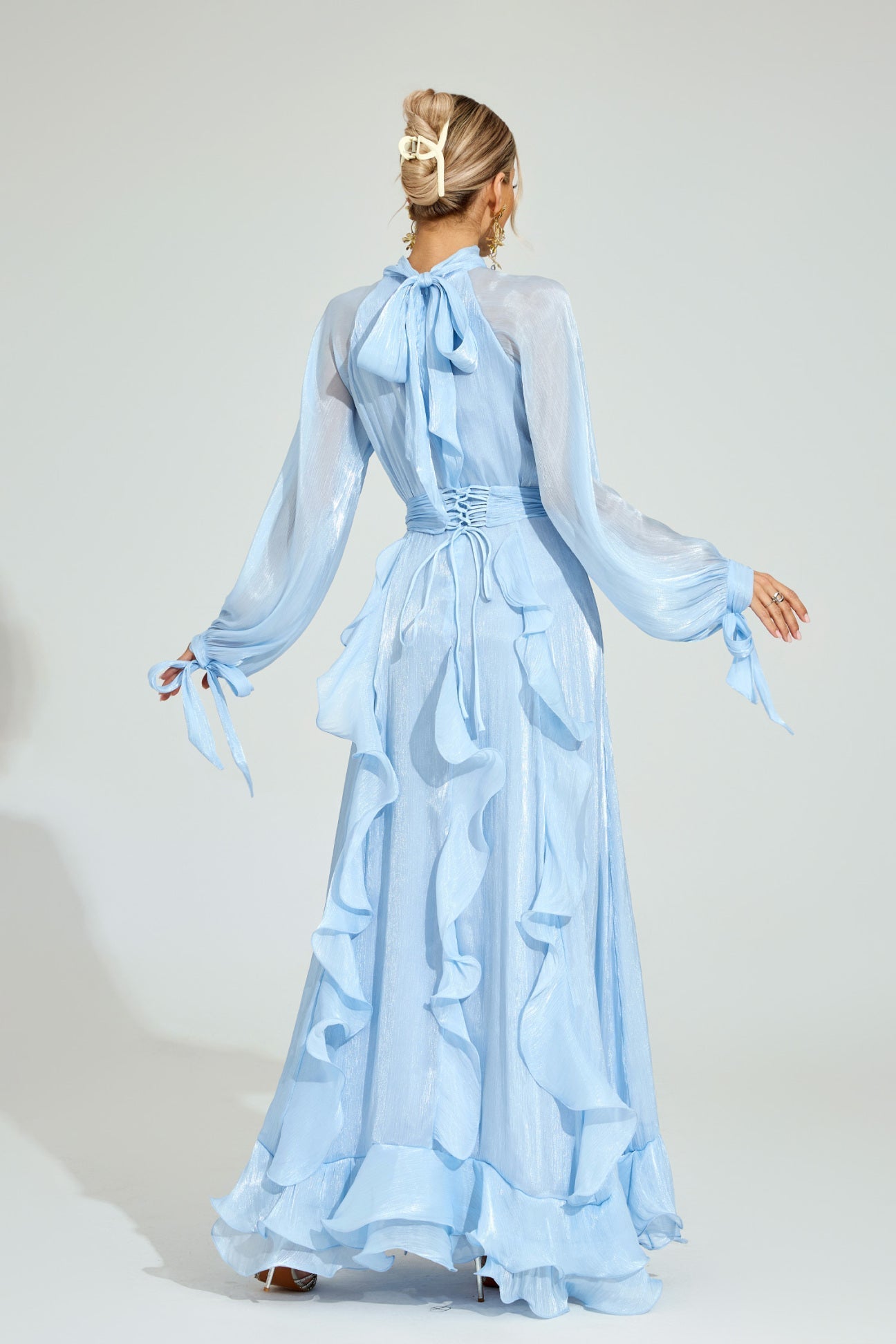 Céleste Rüschen-Maxikleid 