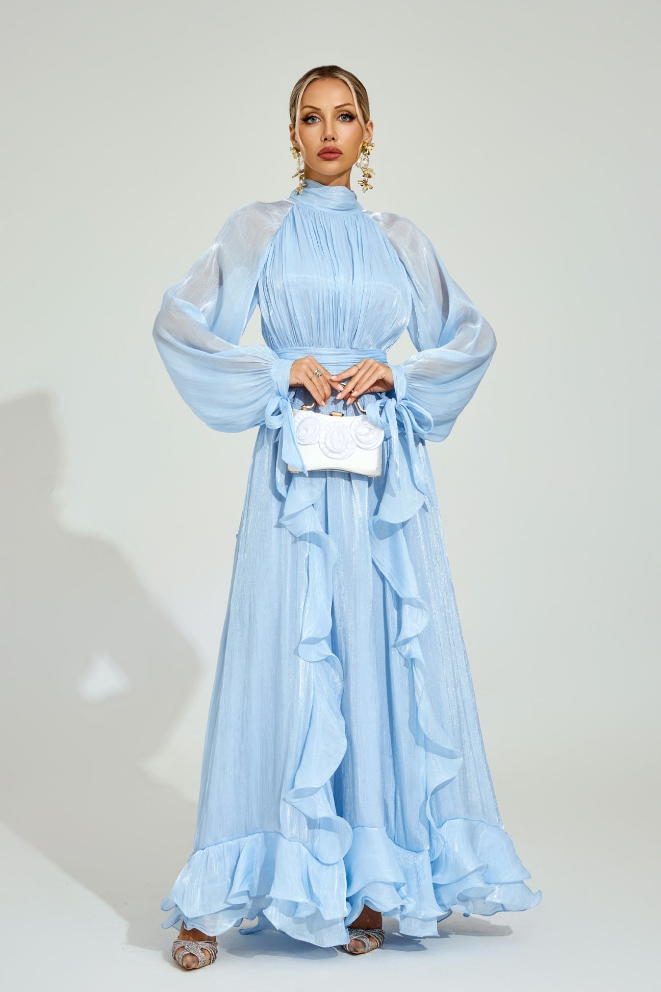 Céleste Rüschen-Maxikleid 