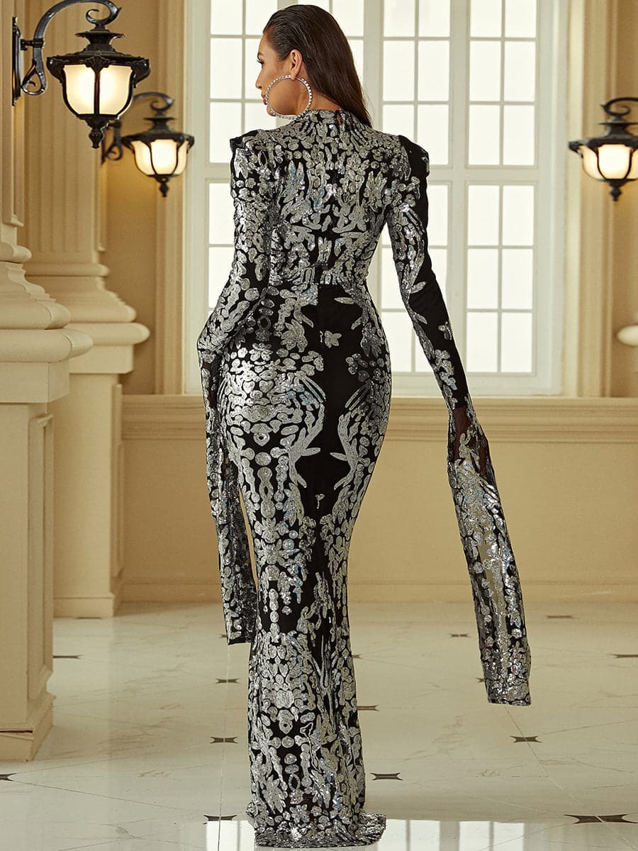 Eris Long-Sleeved Mermaid Maxi Dress