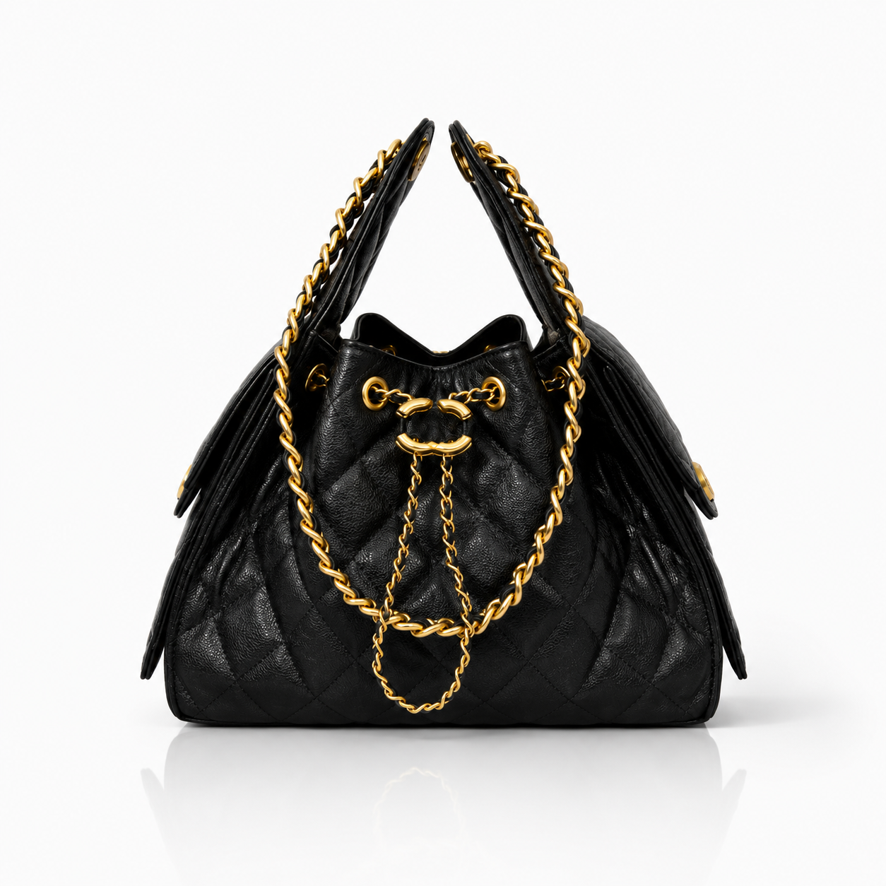 Milano Hobo-Bag aus echtem Leder mit Steppung
