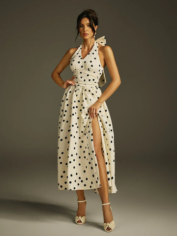 Colette Polka Midi Elbise