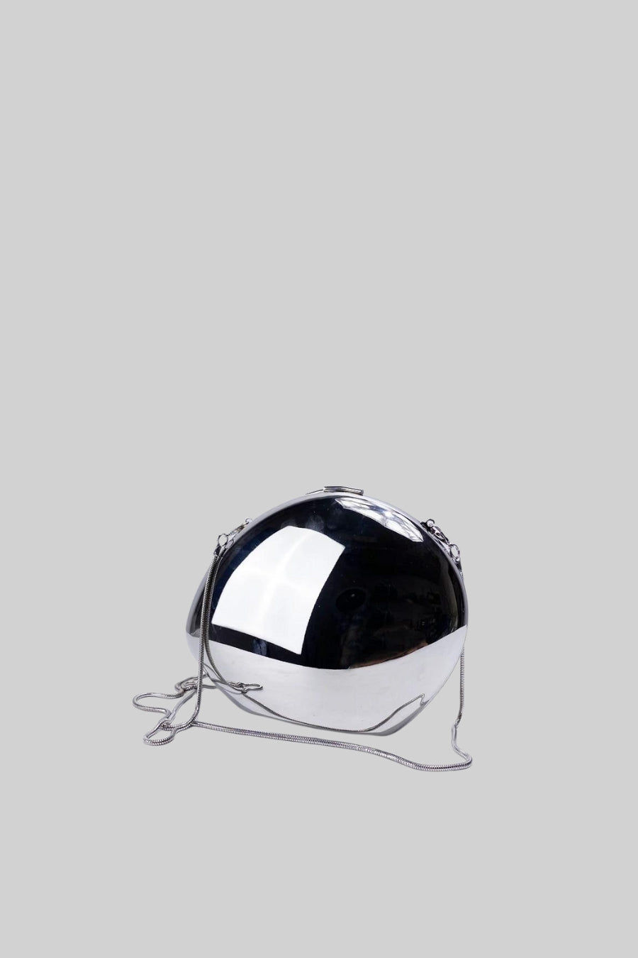 Silver Mirrored Sphere Bag